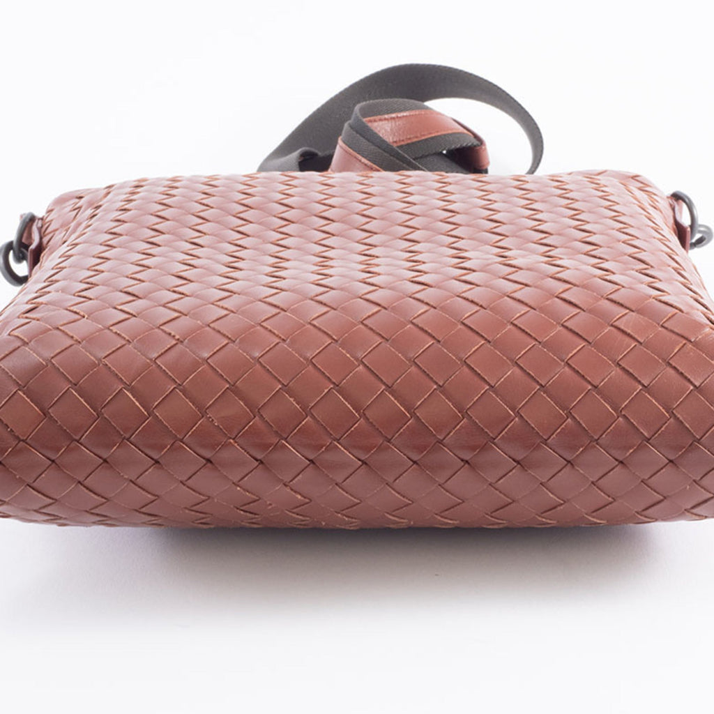 Bottega Veneta Intrecciato Brown Leather Shoulder Bag