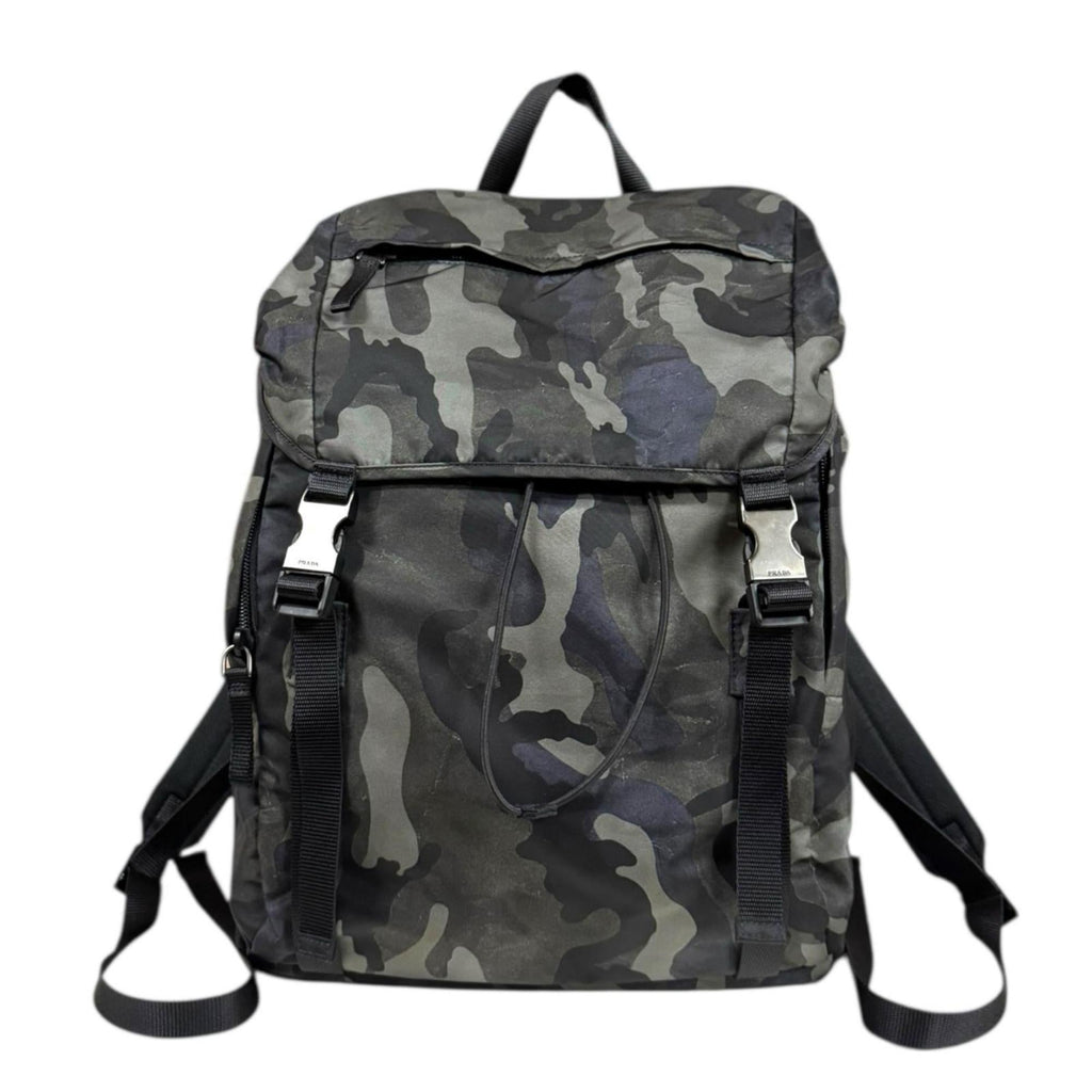 Prada Black Green Nylon Backpack