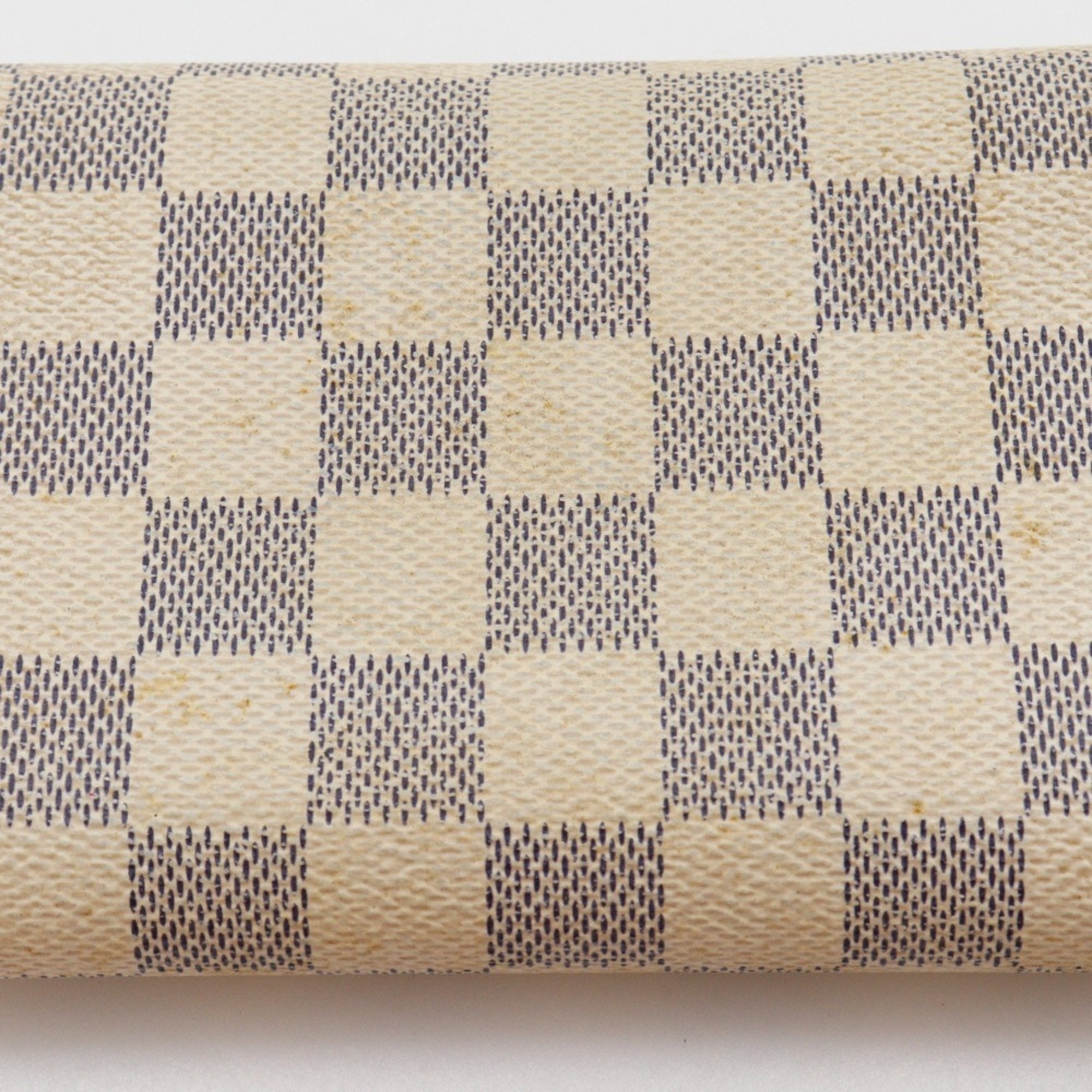 Louis Vuitton White Damier Azur Canvas Long Wallet (Tri-Fold)