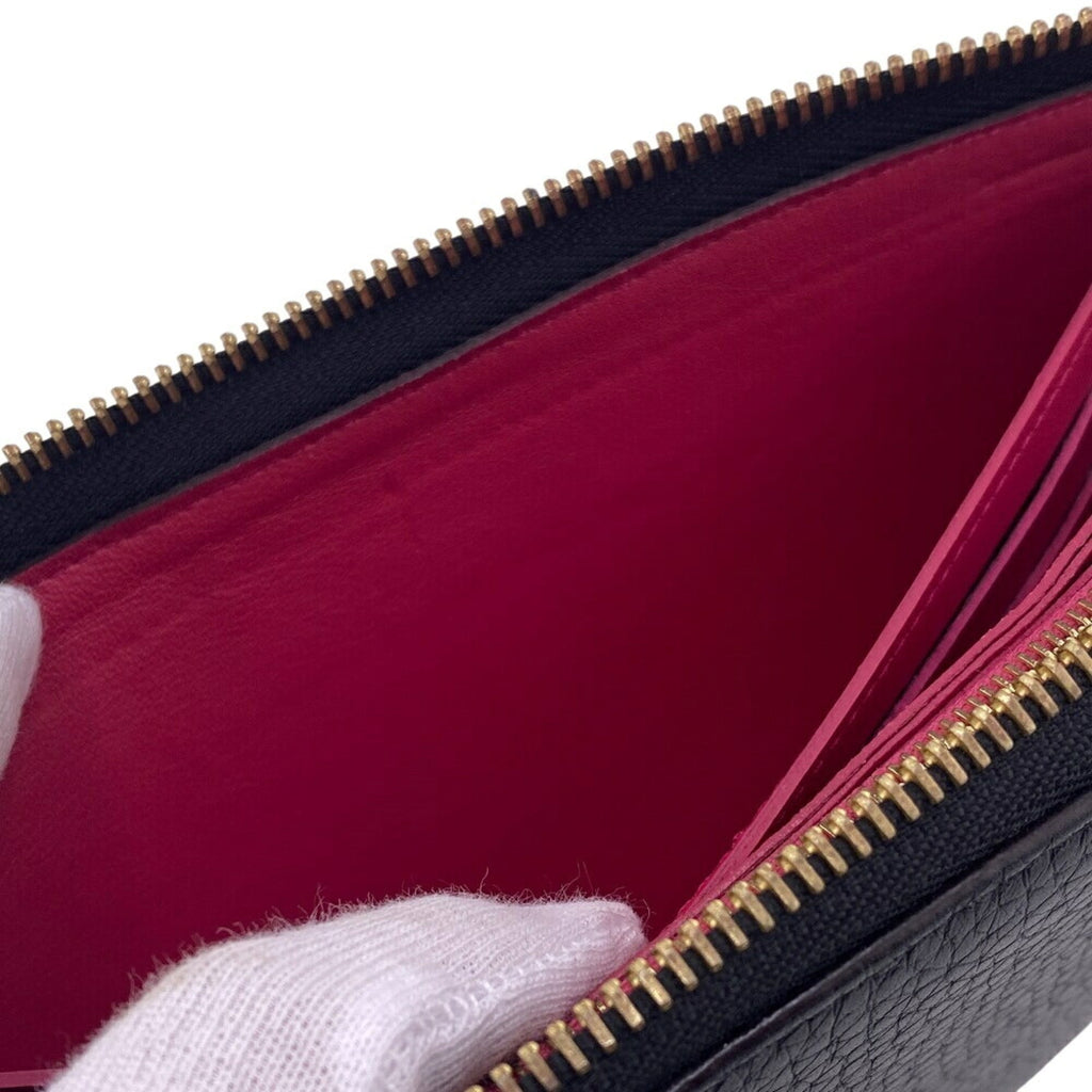 Louis Vuitton Black Leather Long Wallet
