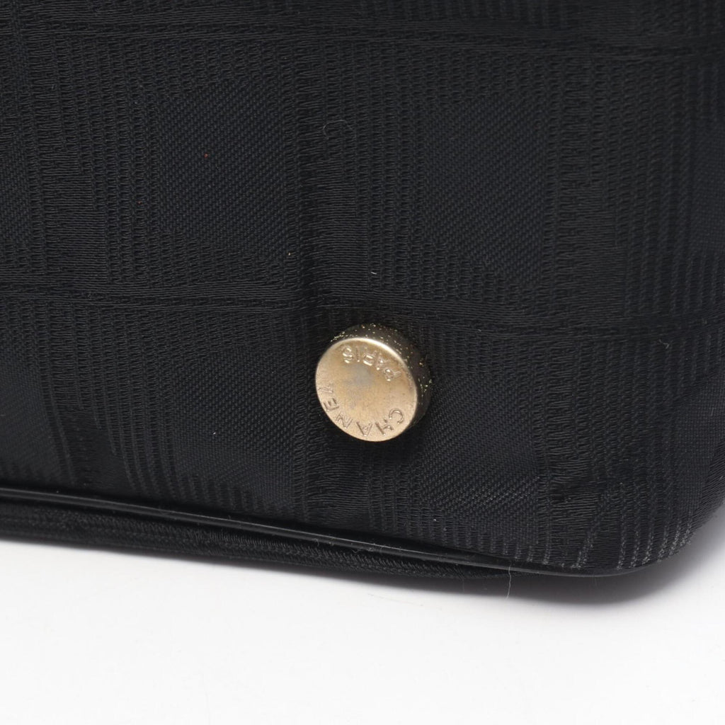 Chanel Black New Travel Line Leather Handbag Tote Bag