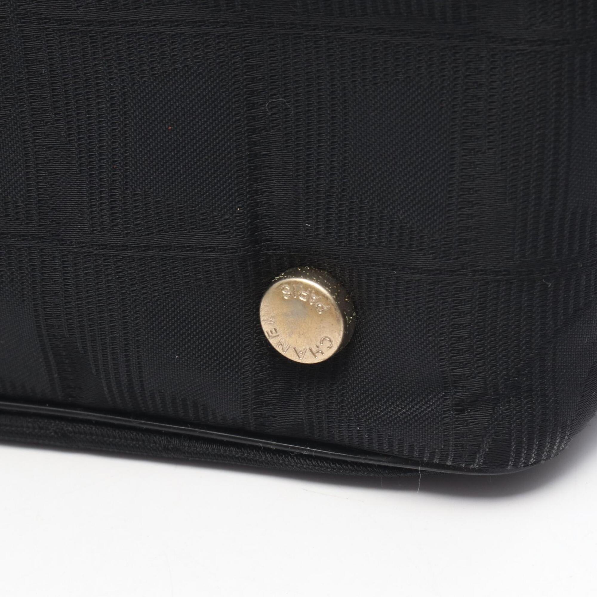 Chanel Black New Travel Line Leather Handbag Tote Bag