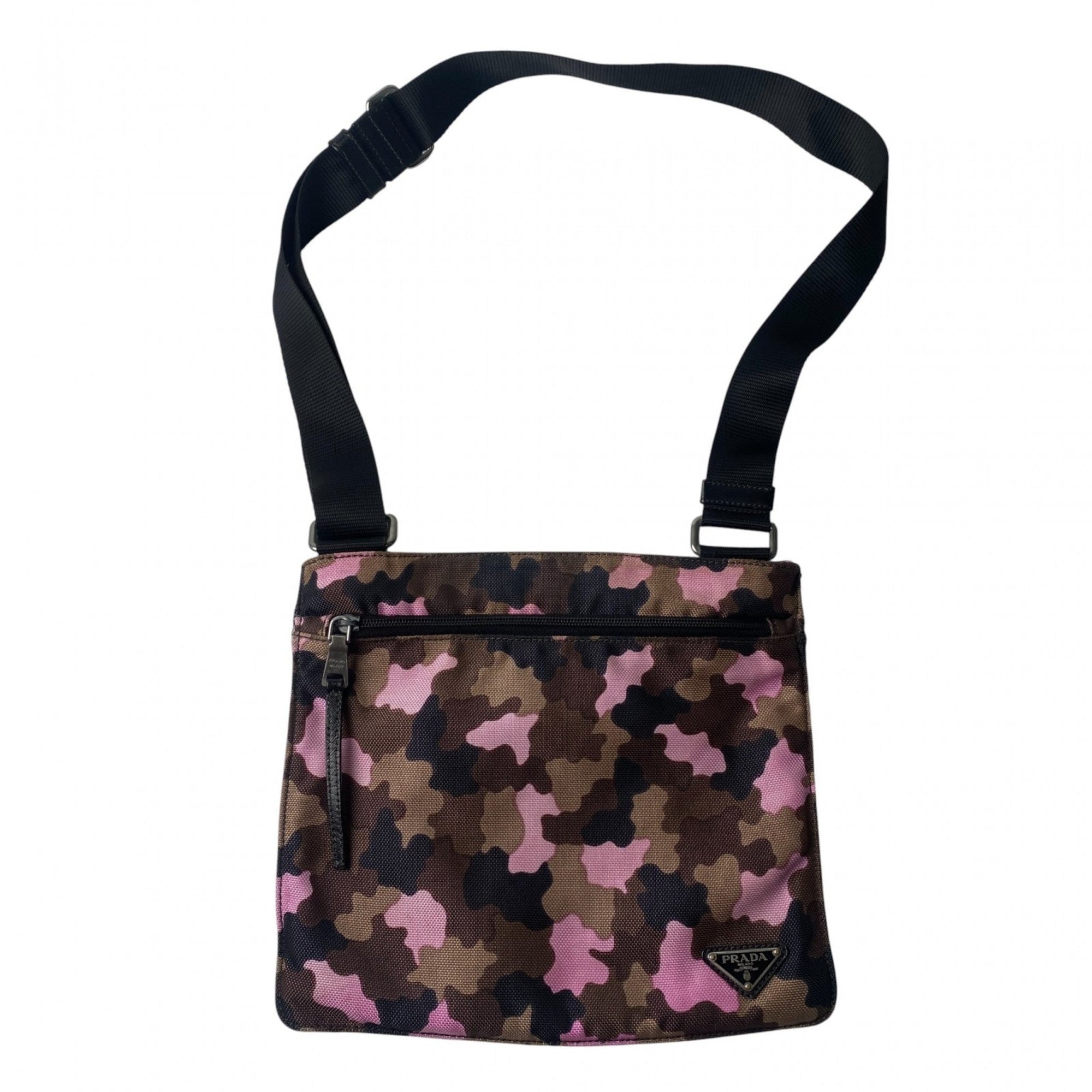 Prada Multi-Color Canvas Pochette Shoulder Bag