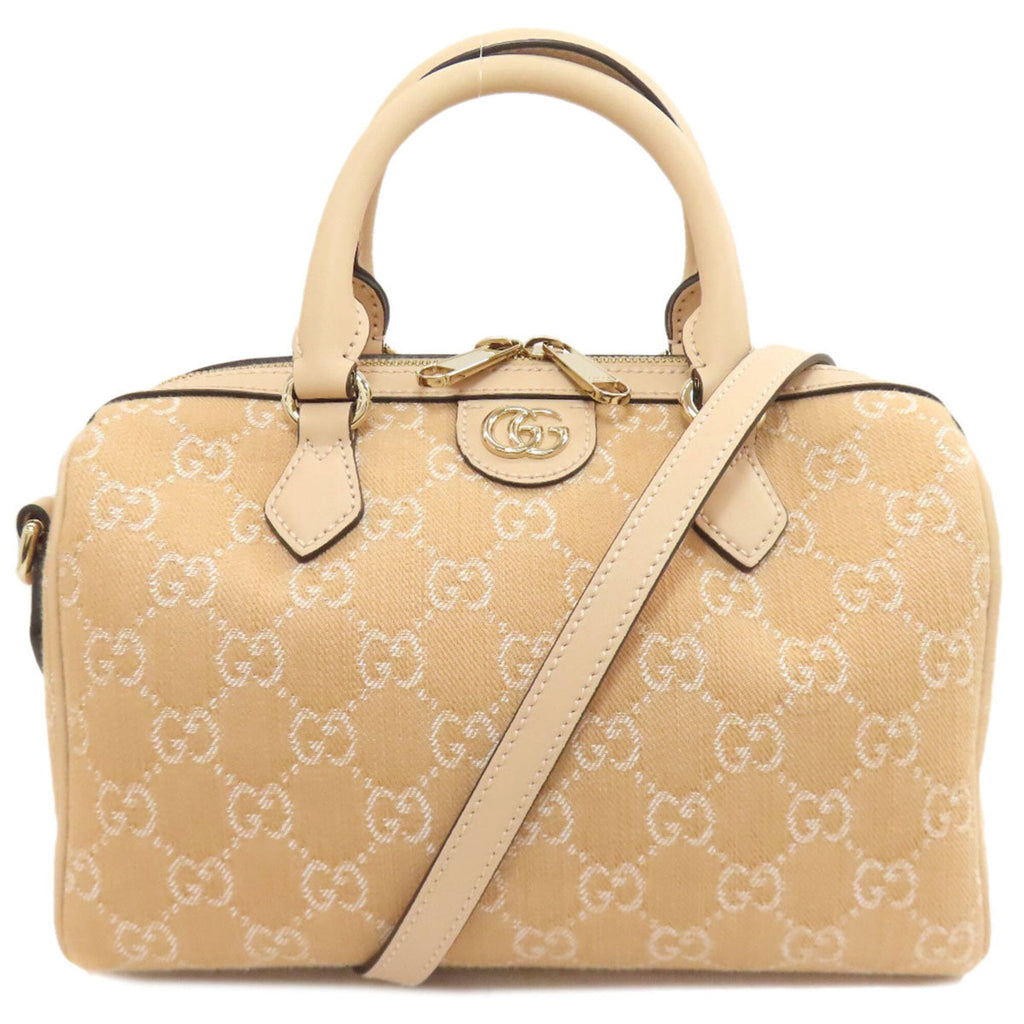 Gucci Beige Canvas Handbag (Pre-Owned)