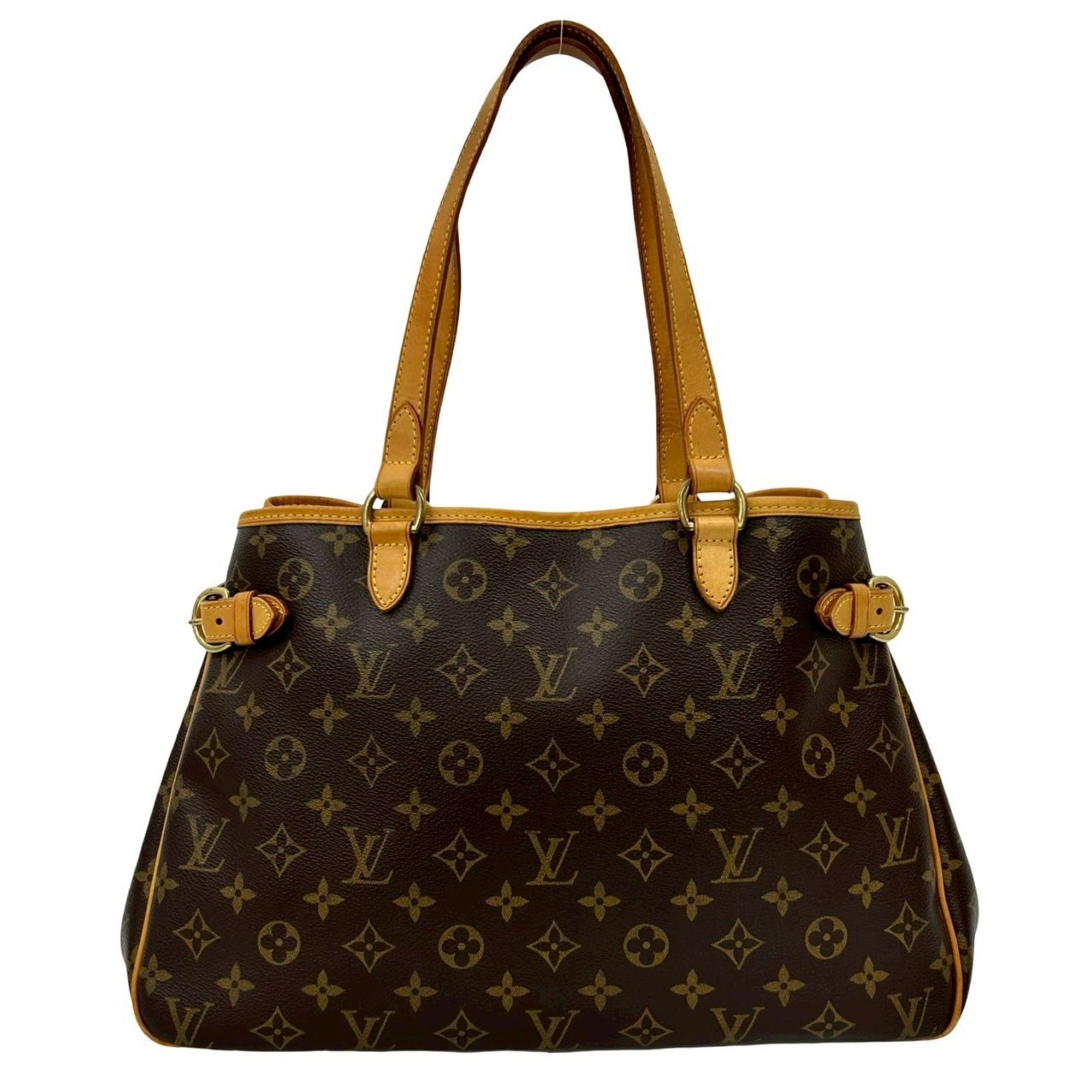 Louis Vuitton Brown Leather Pvc Handbag Tote Bag