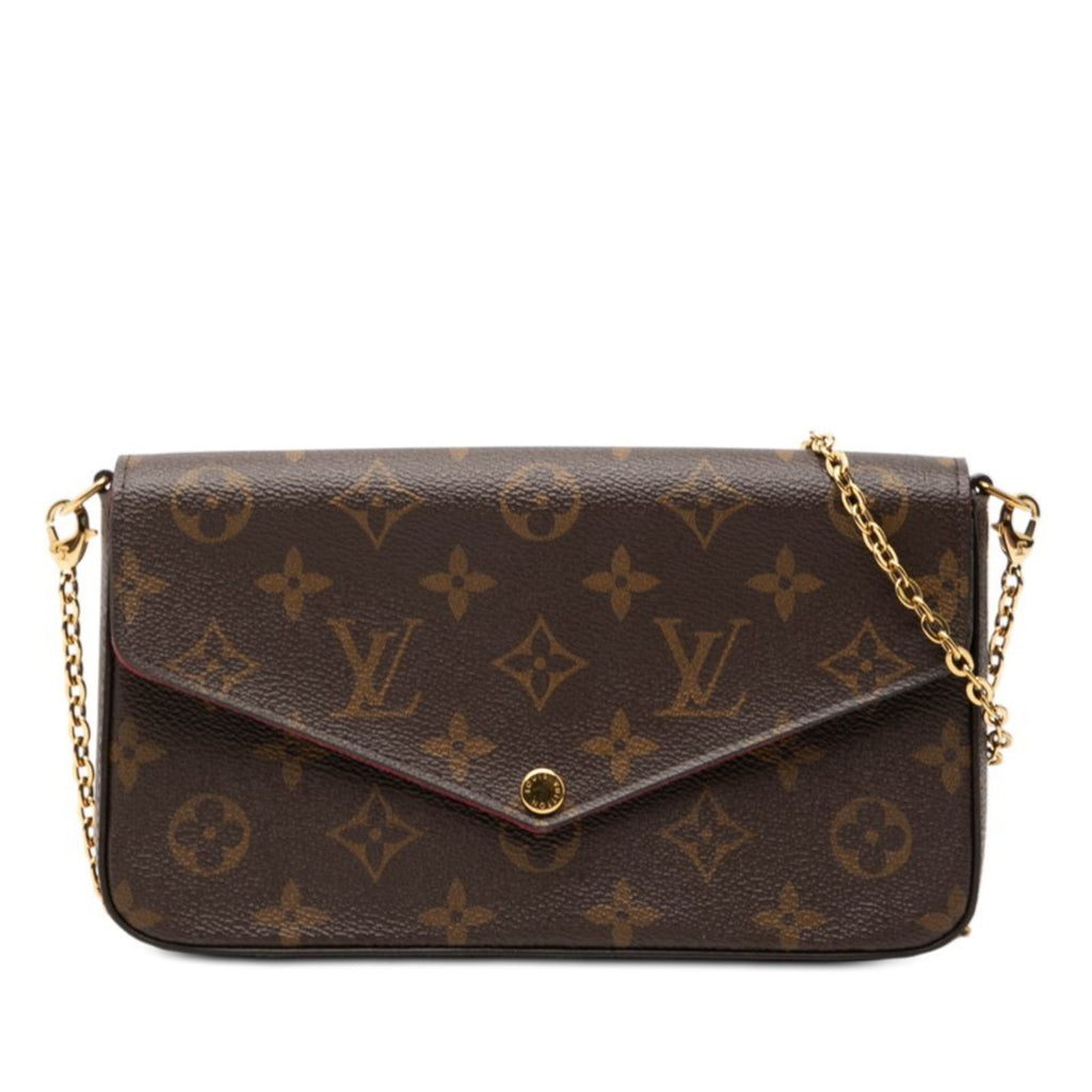 Louis Vuitton Brown Fuchsia Pvc Pochette Shoulder Bag