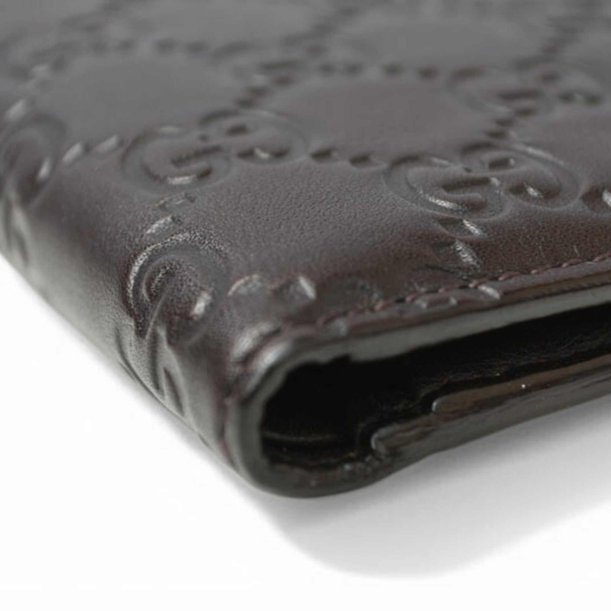 Gucci Dark Brown Leather Wallet (Bi-Fold) (Pre-Owned)