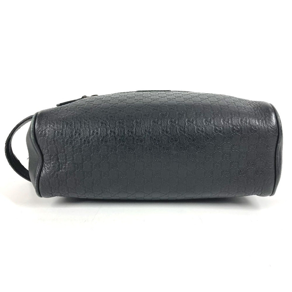 Gucci Guccissima Black Gg Leather Clutch Bag Handbag (Pre-Owned)
