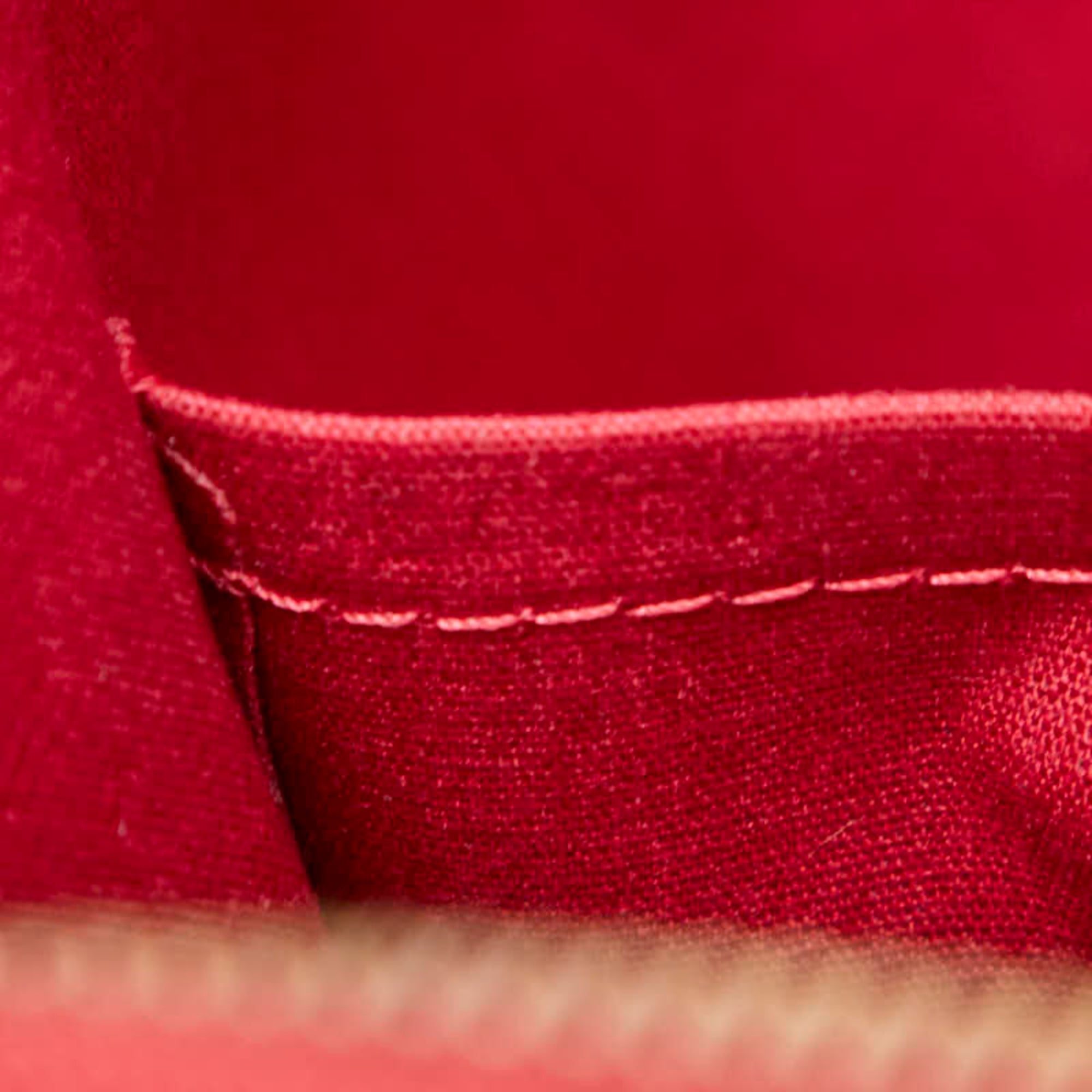 Louis Vuitton Pomme D'amour Red Color Patent Leather Handbag Tote Bag