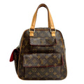 Louis Vuitton Brown Leather Pvc Boston Bag Handbag