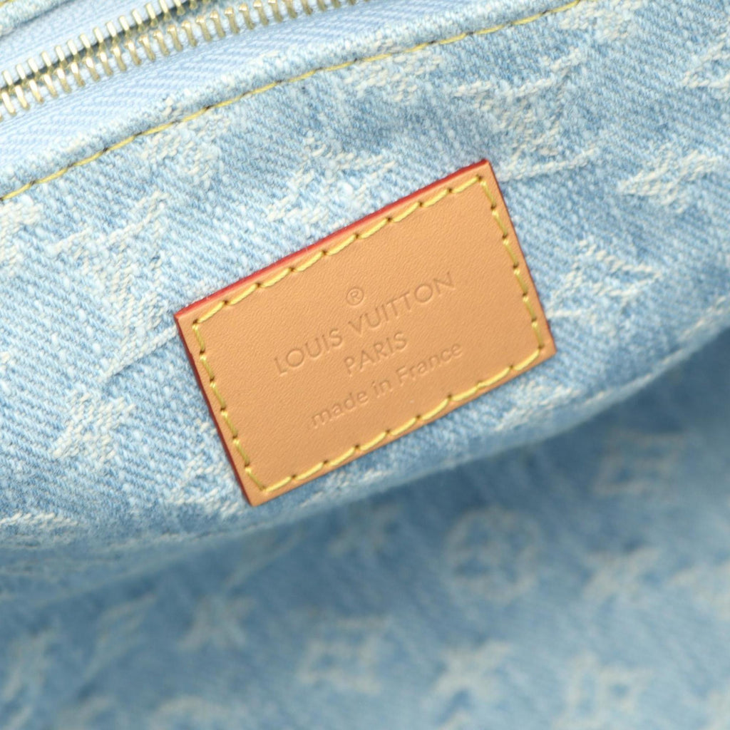 Louis Vuitton Blue Denim Leather Handbag