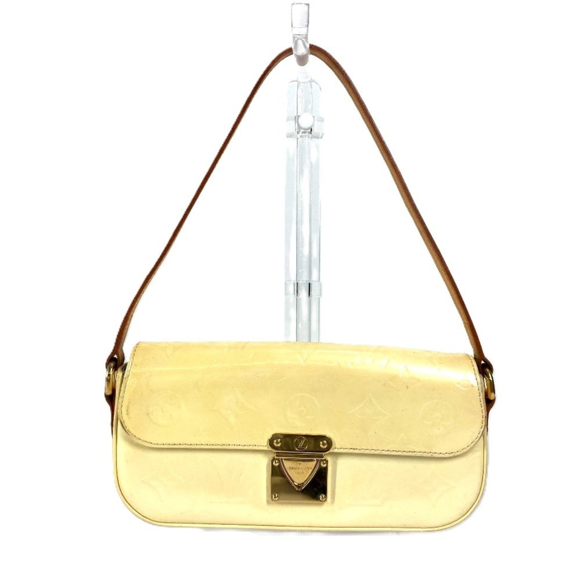 Louis Vuitton Monogram Vernis Pearl White Monogram Vernis Shoulder Bag