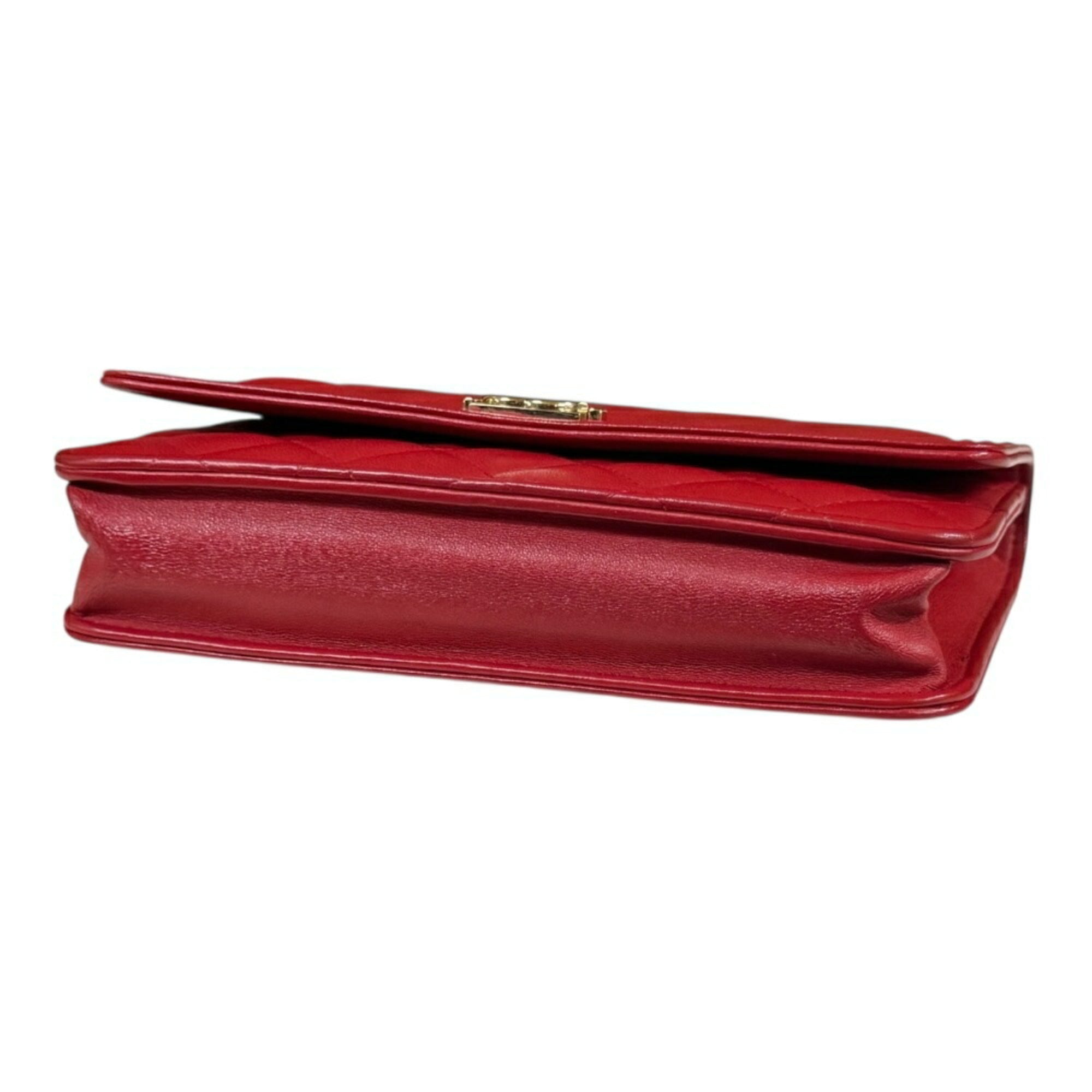 Chanel Boy Chanel Red Color Leather Shoulder Bag