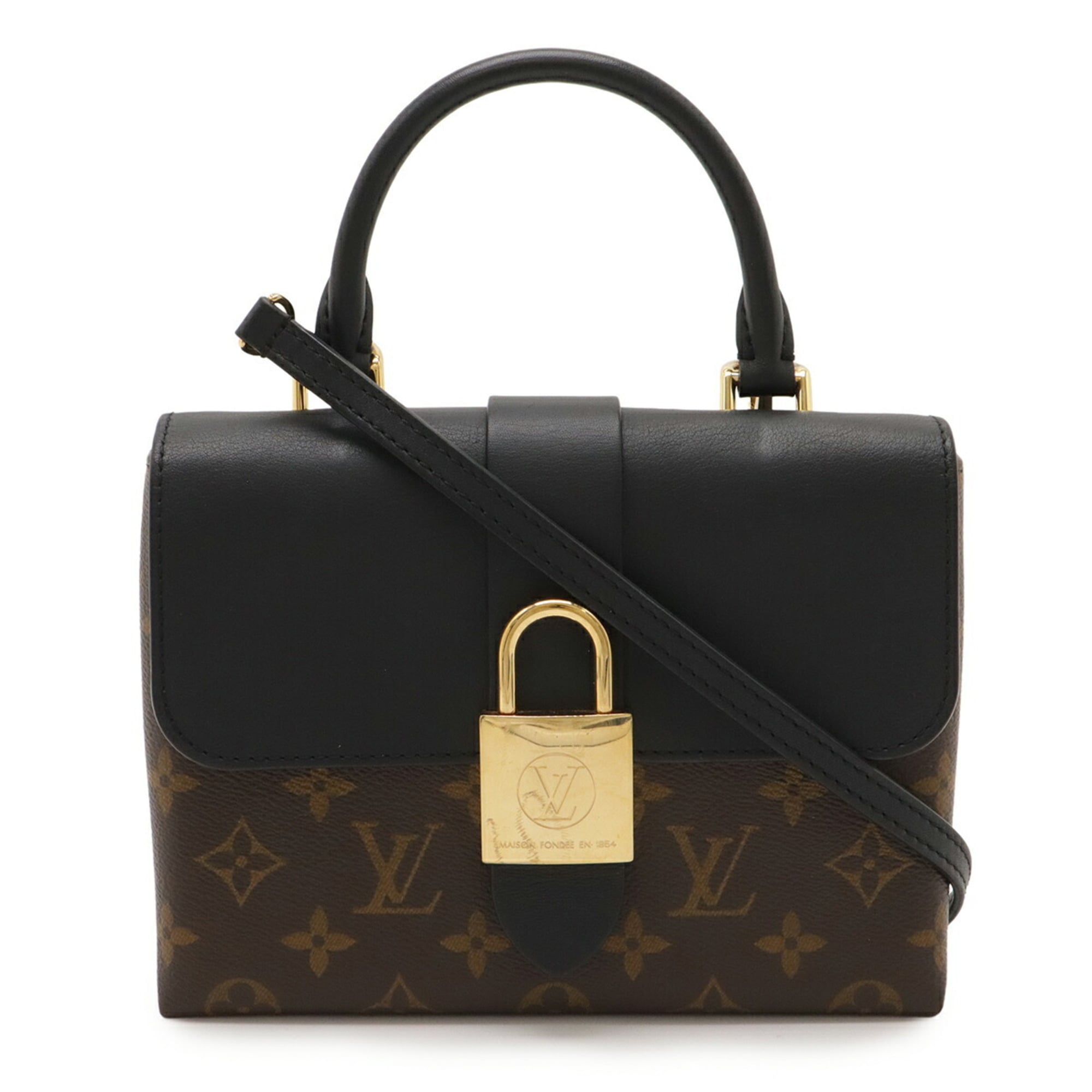 Louis Vuitton Monogram Black Noir Monogram Leather Handbag Shoulder Bag