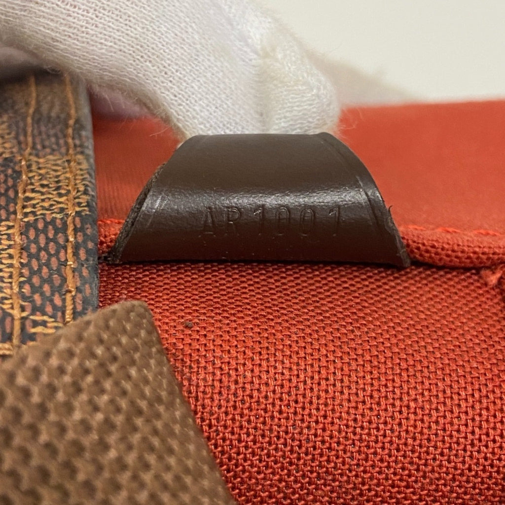 Louis Vuitton Damier Brown Red Color Leather Handbag