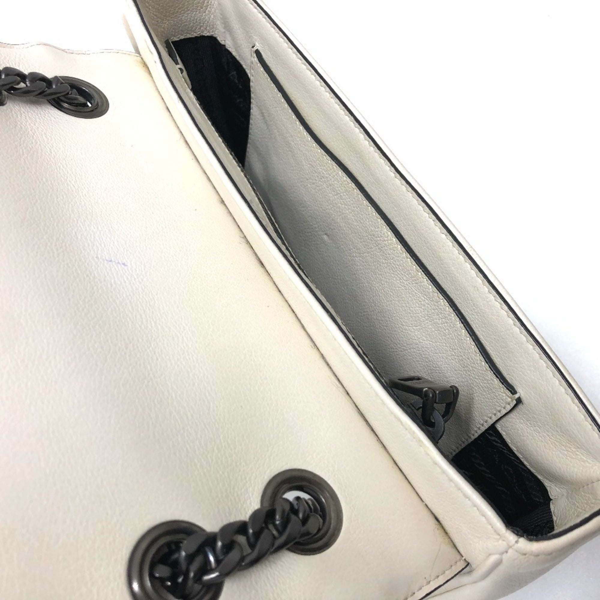 Prada White Leather Shoulder Bag