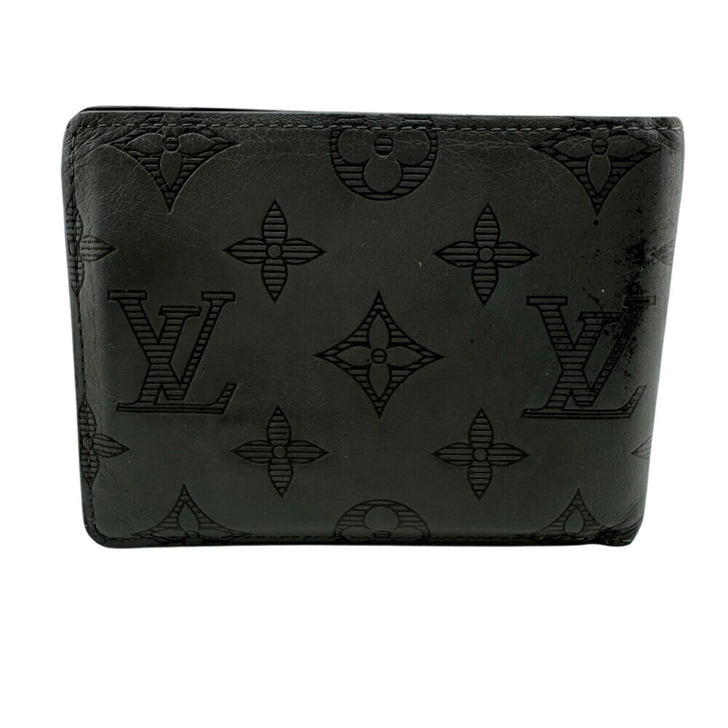 Louis Vuitton Dark Gray Gray Leather Wallet