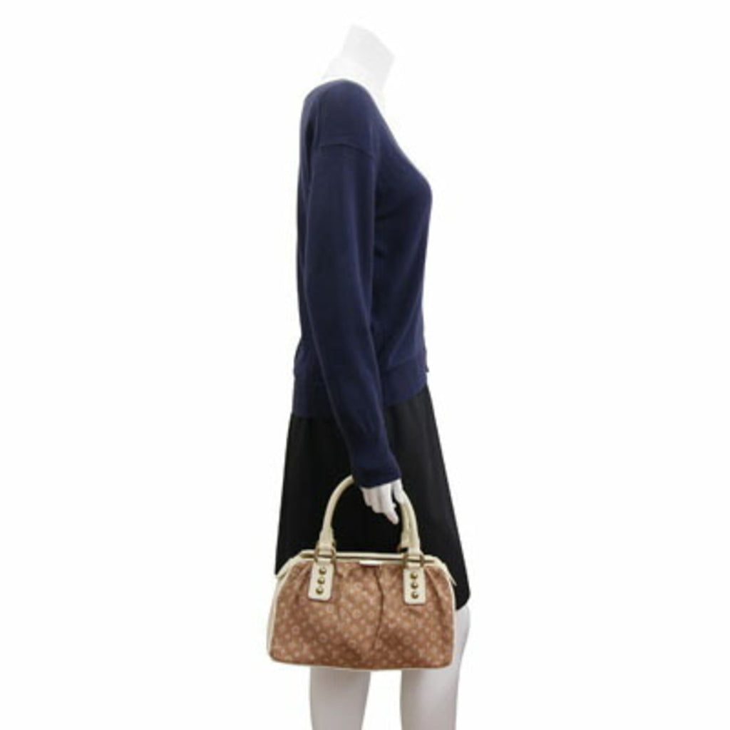Louis Vuitton Handbag Monogram Mini Run Trapeze PM M40059 Camel Canvas Leather Ladies