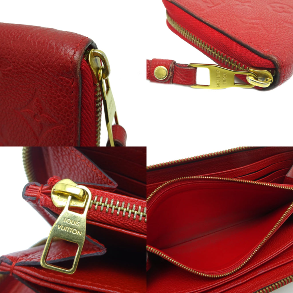 Louis Vuitton Cerise Red Color Monogram Empreinte Long Wallet