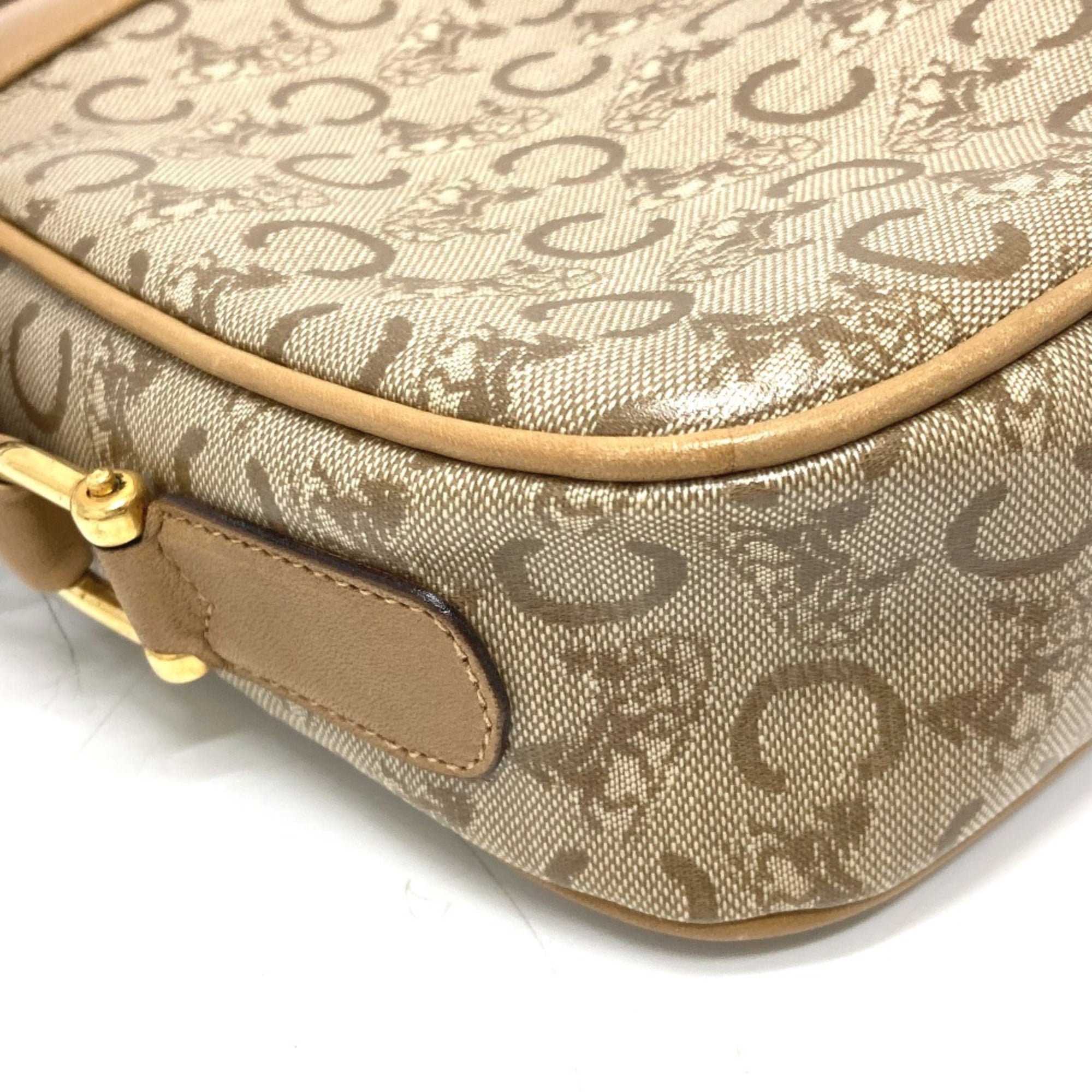 Celine Macadam Beige Pvc Leather Shoulder Bag