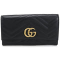 Gucci Black Leather Long Wallet (Bi-Fold) (Pre-Owned)