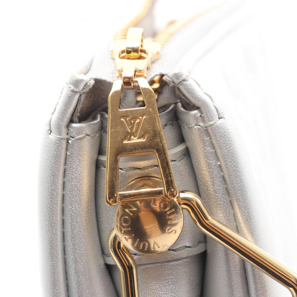 Louis Vuitton Silver Leather Shoulder Bag