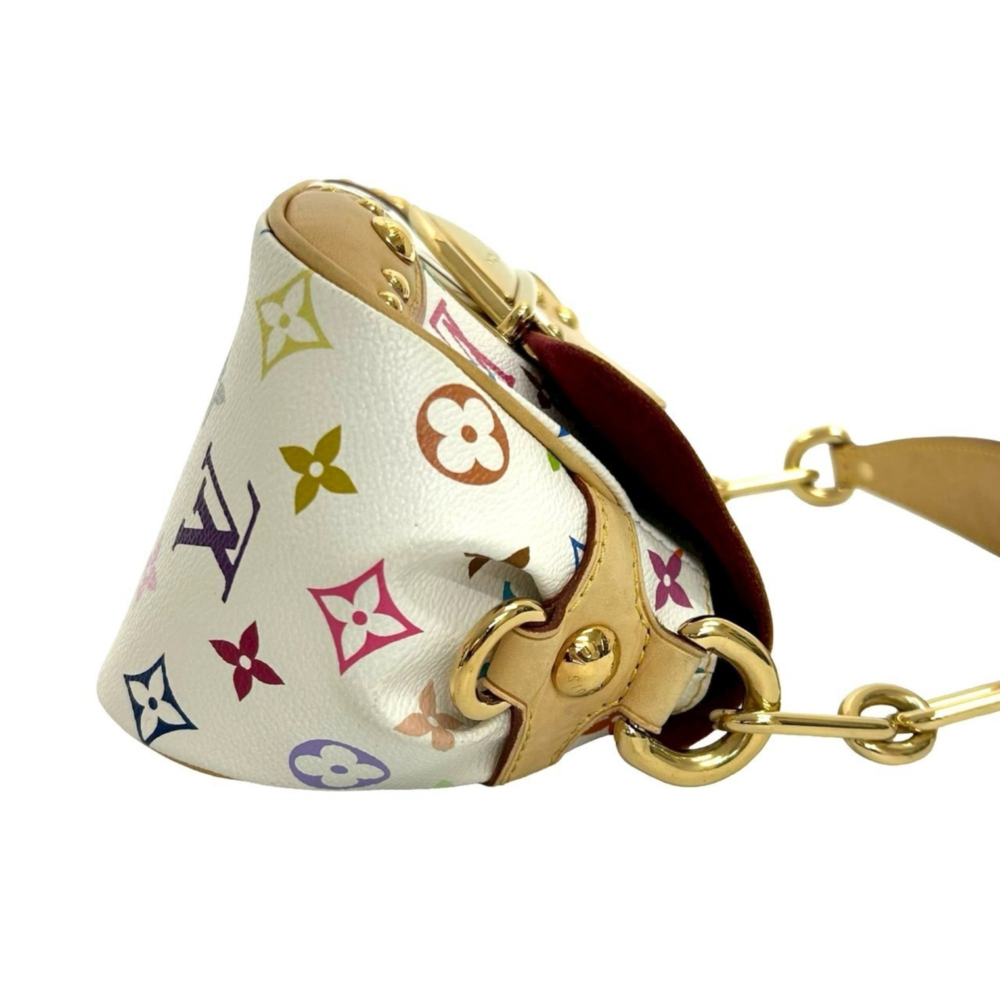Louis Vuitton White Leather Pvc Shoulder Bag