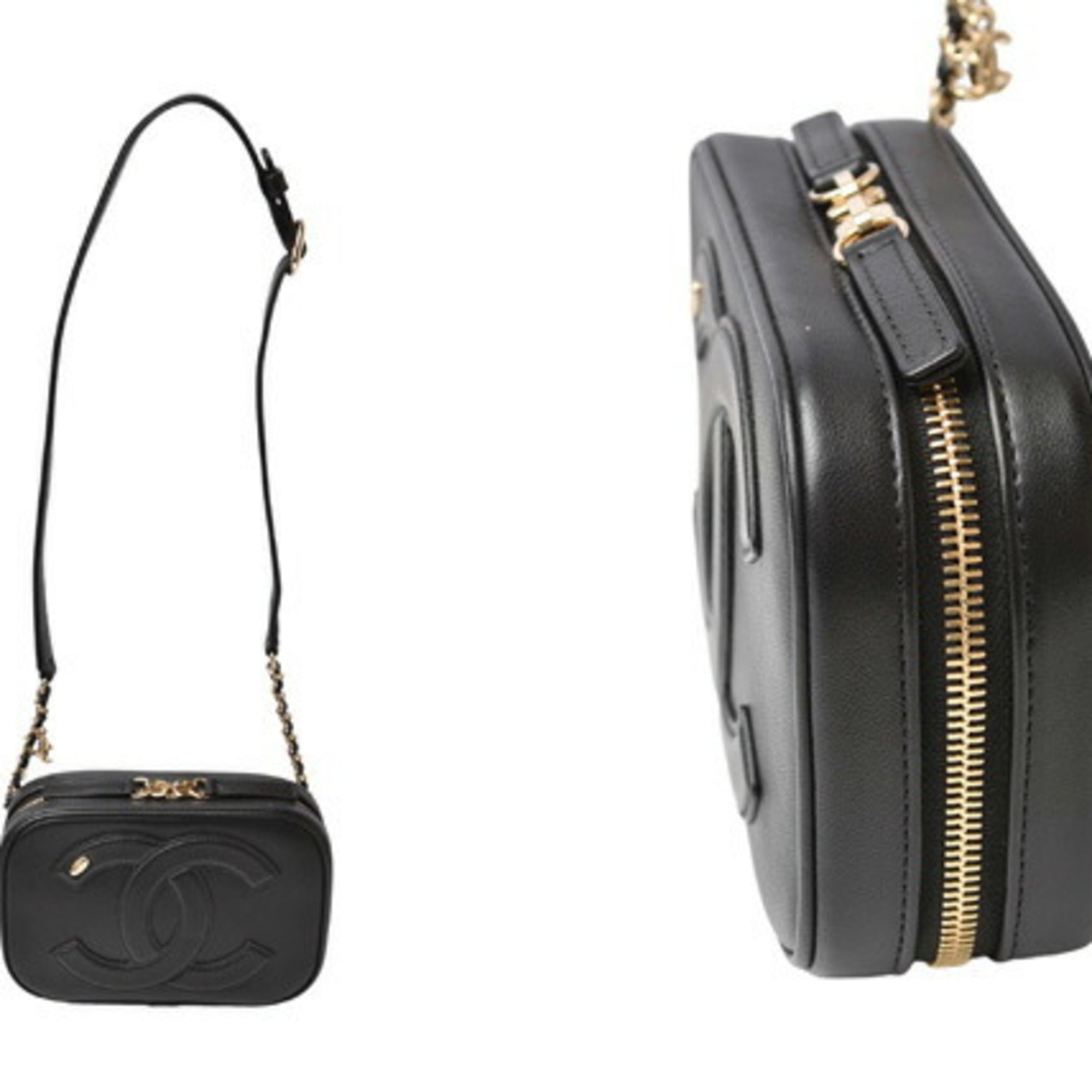 Chanel Black Leather Shoulder Bag