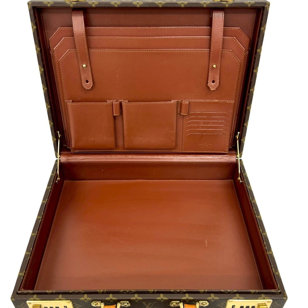 Louis Vuitton Brown Leather Pvc Briefcase