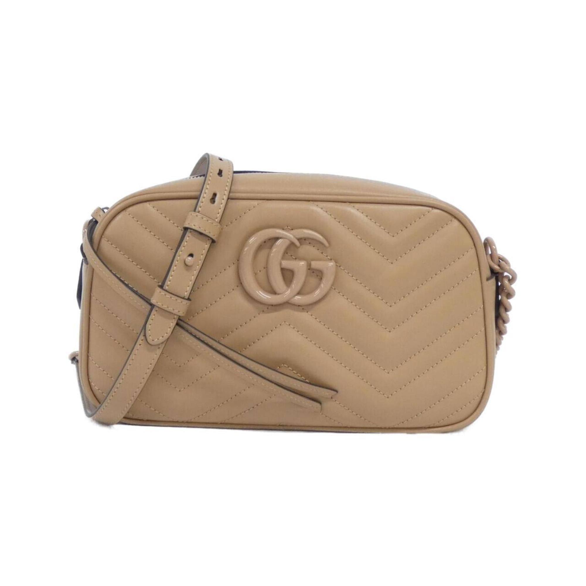 Gucci Beige Quilting Leather Shoulder Bag (Pre-Owned)