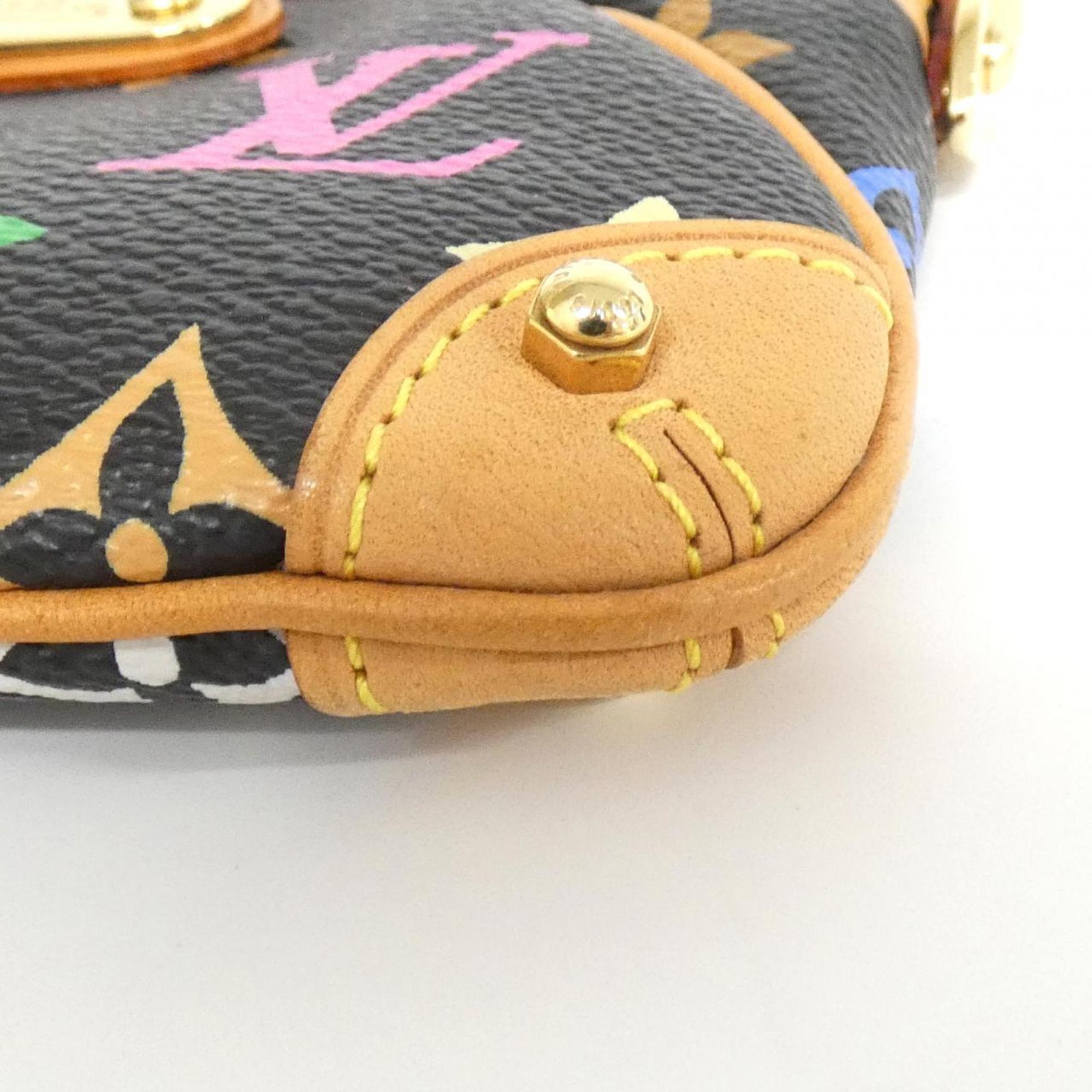 Louis Vuitton Black Coated Canvas Pochette Pouch