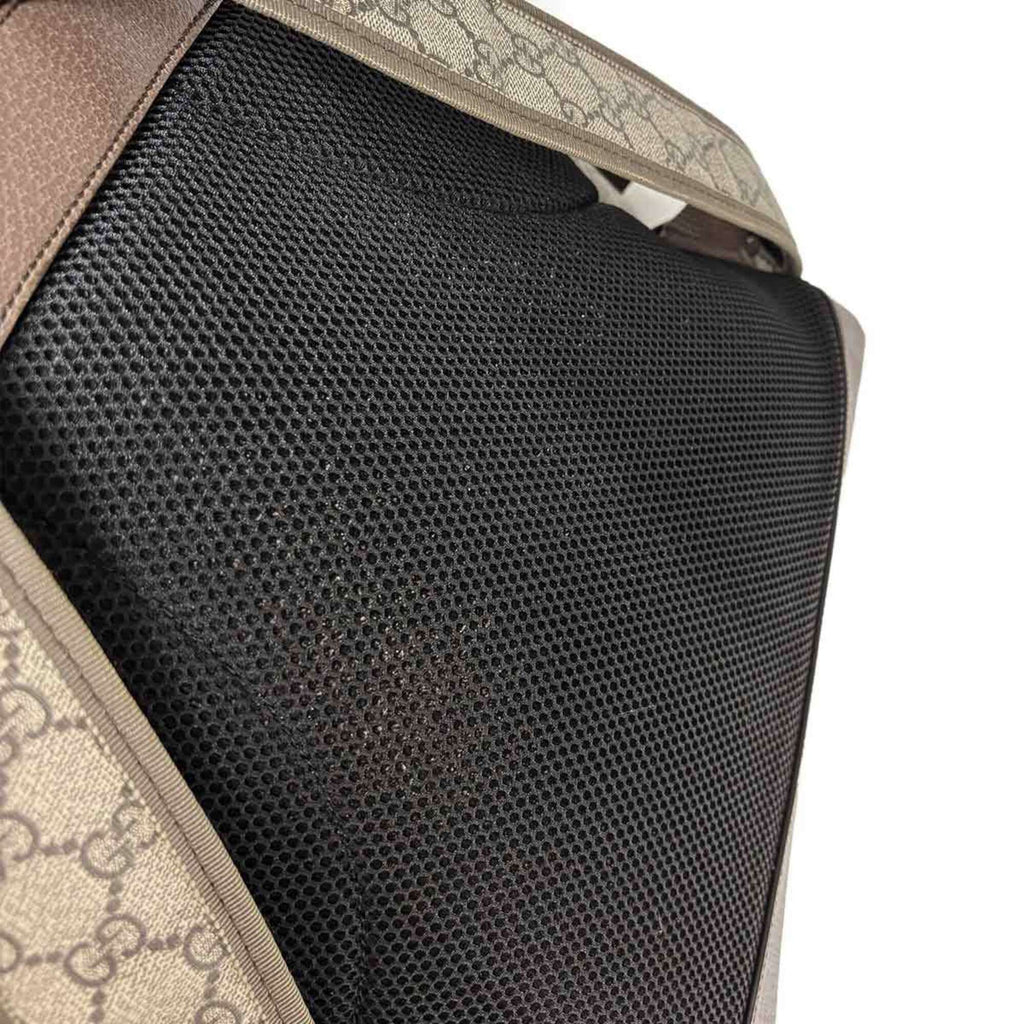 Gucci Beige Brown Gg Supreme Leather Backpack (Pre-Owned)