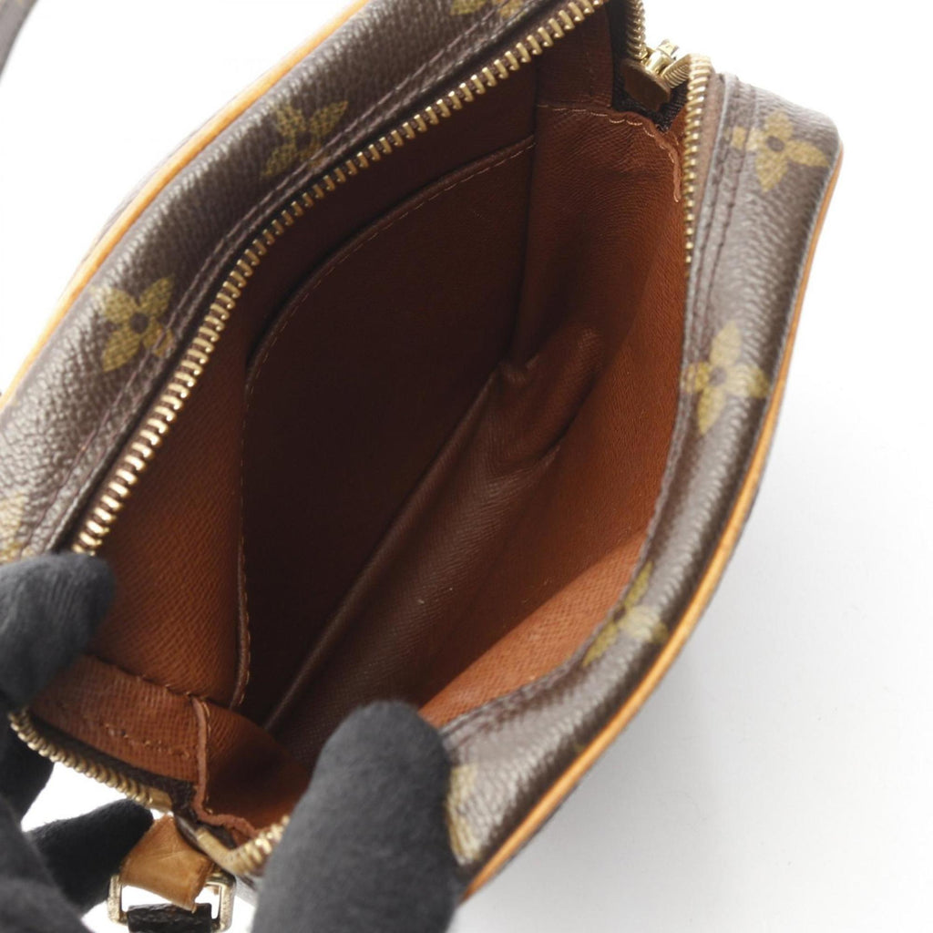 Louis Vuitton Brown Pvc Monogram Coated Canvas Leather Shoulder Bag