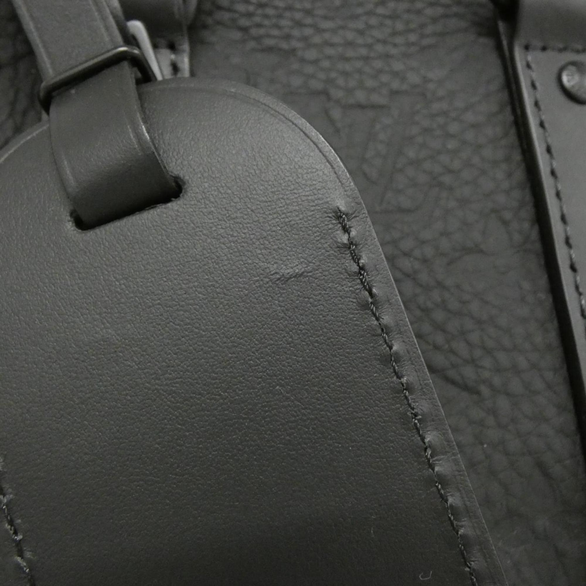 Louis Vuitton Black Leather Boston Bag