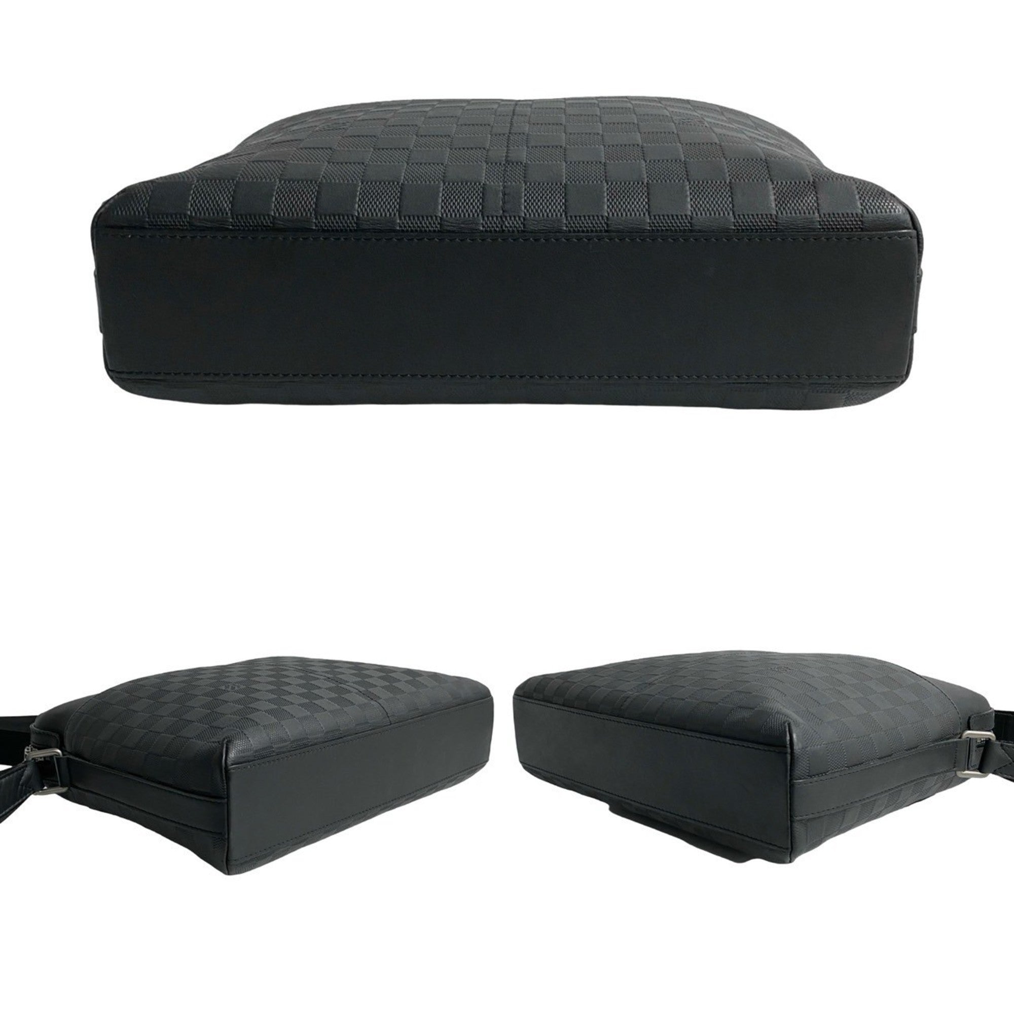 Louis Vuitton Black Leather Shoulder Bag