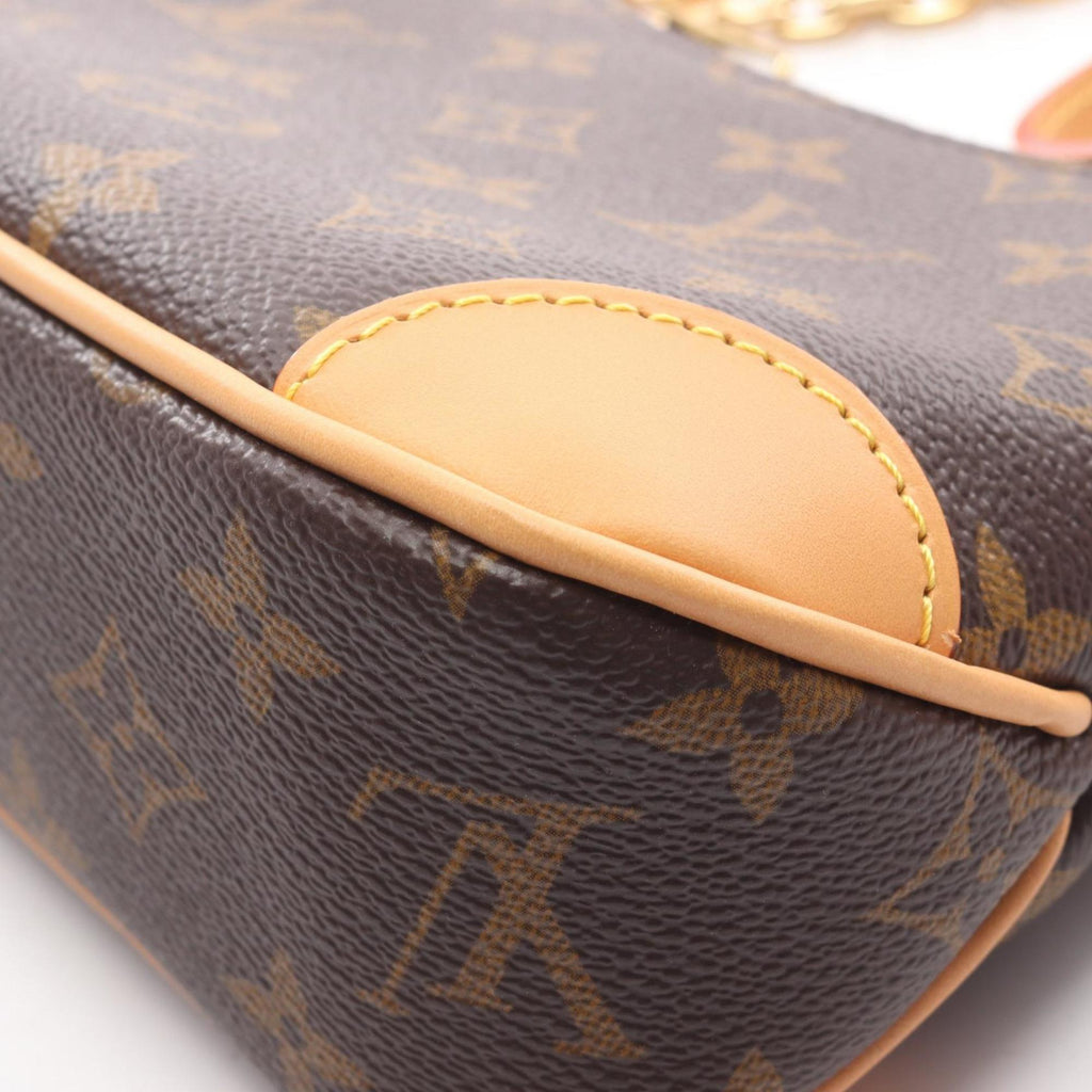 Louis Vuitton Brown Coated Canvas Leather Handbag