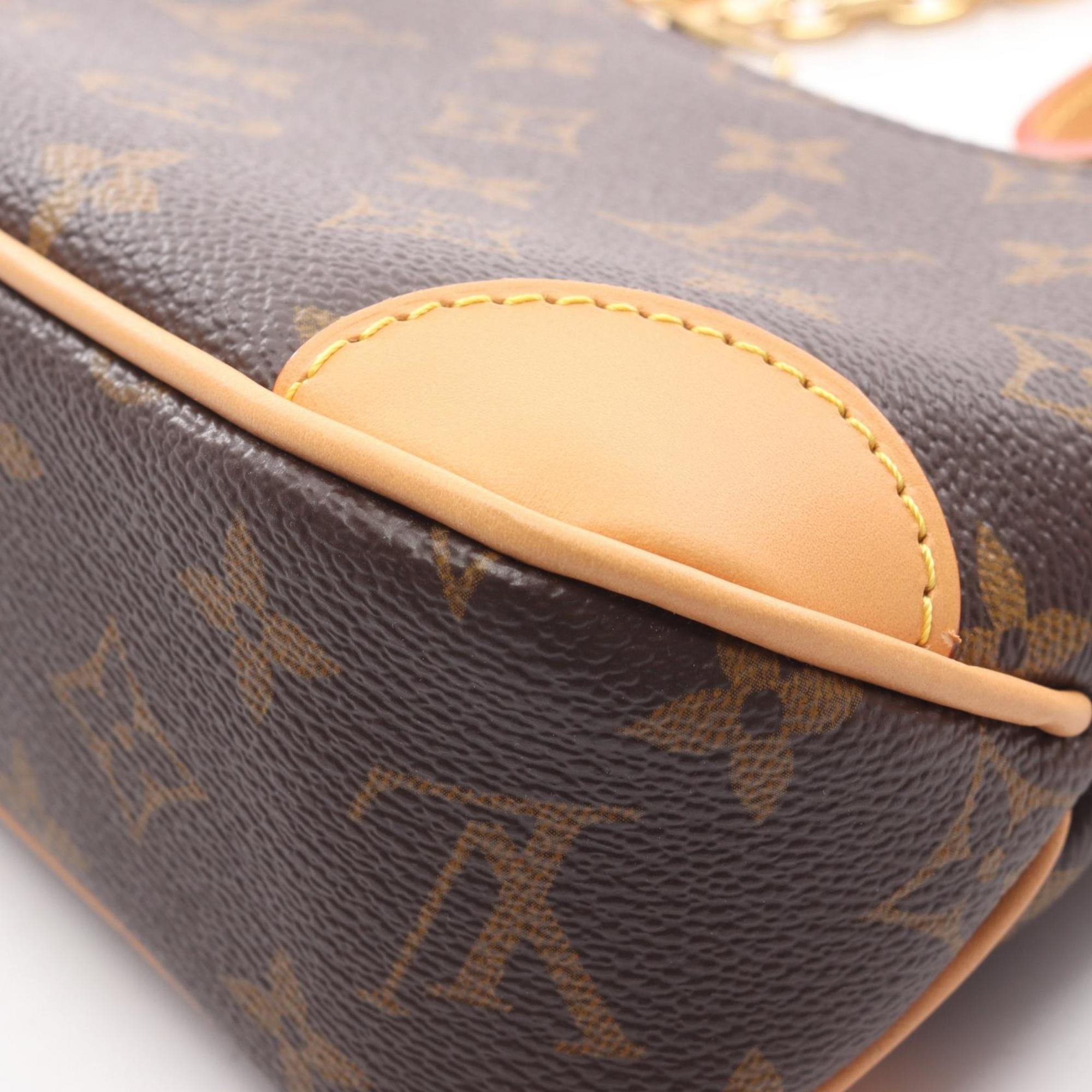 Louis Vuitton Brown Coated Canvas Leather Handbag