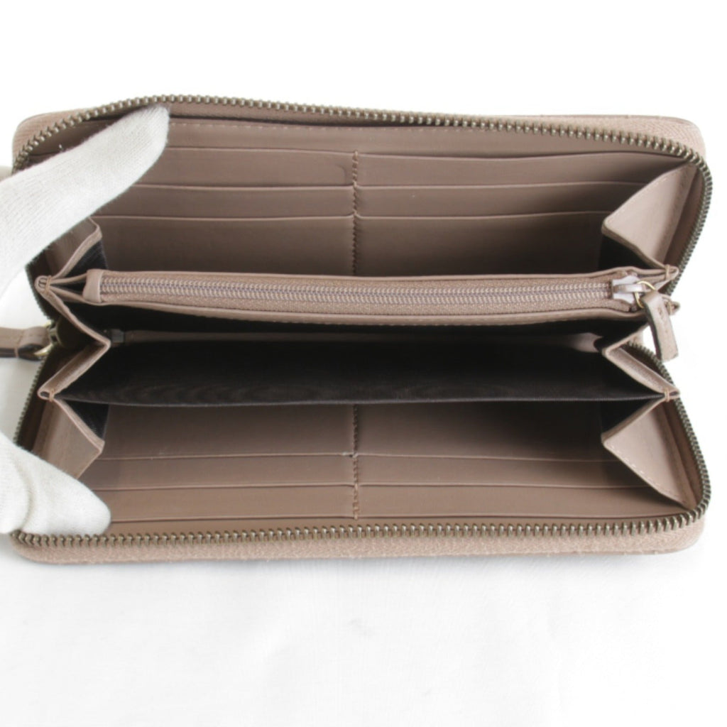 Gucci Brown Leather Long Wallet (Bi-Fold) (Pre-Owned)