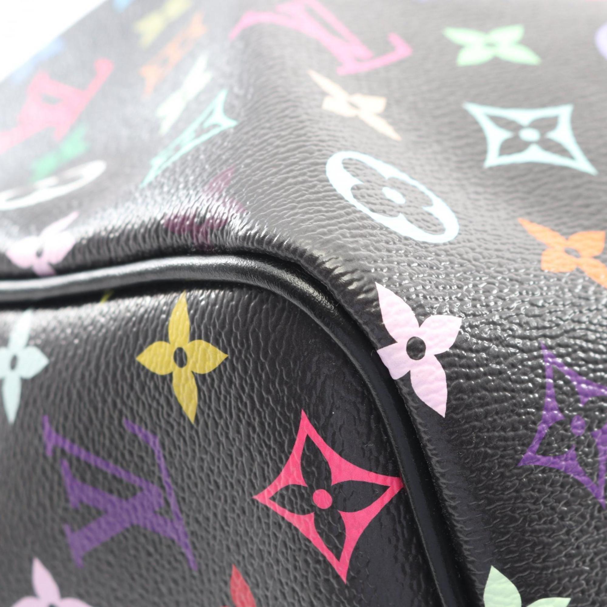 Louis Vuitton Black Multi-Color Monogram Multicolore Leather Boston Bag
