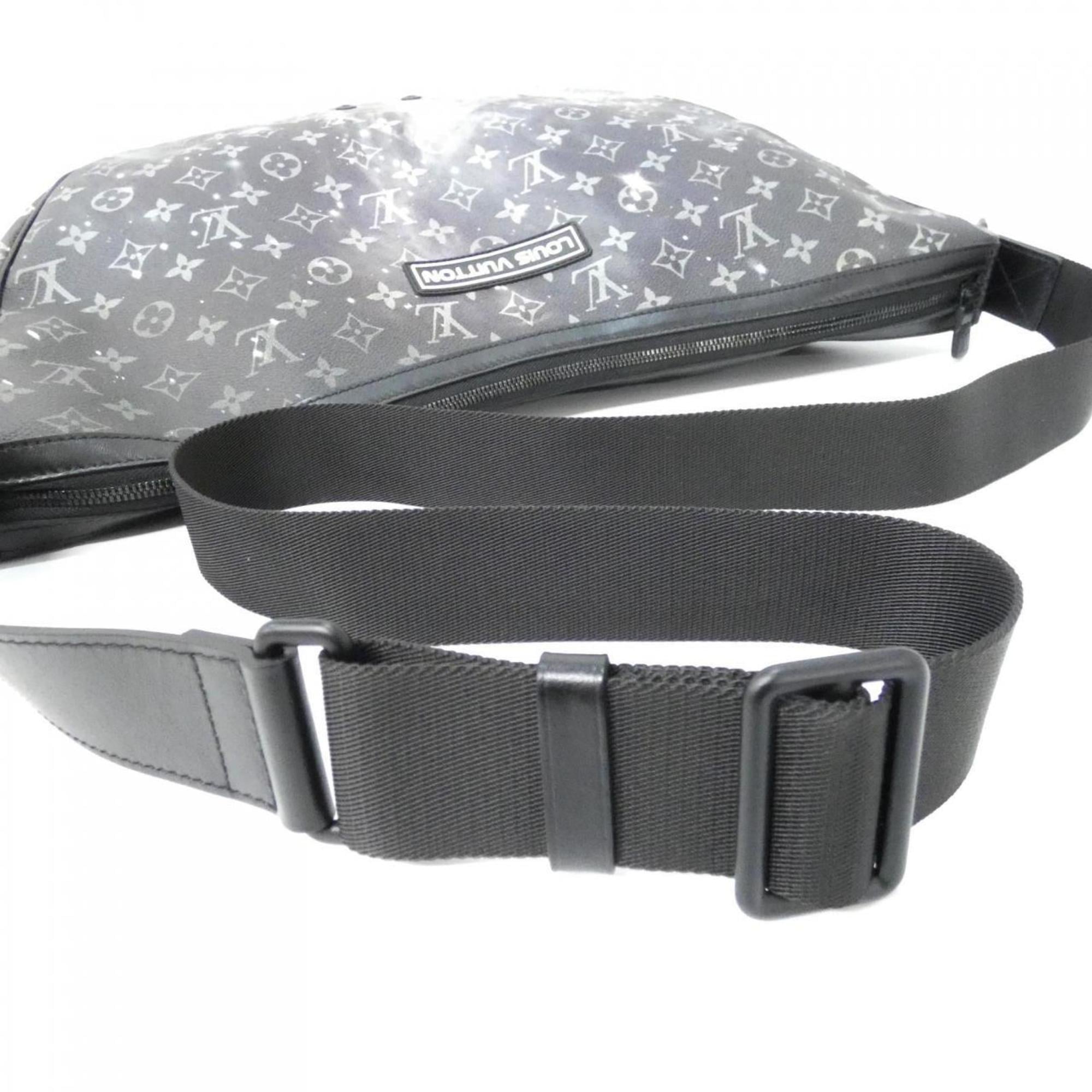 Louis Vuitton Black Silver Coated Canvas Shoulder Bag