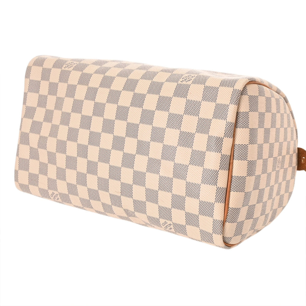 Louis Vuitton White Damier Azur Canvas Handbag