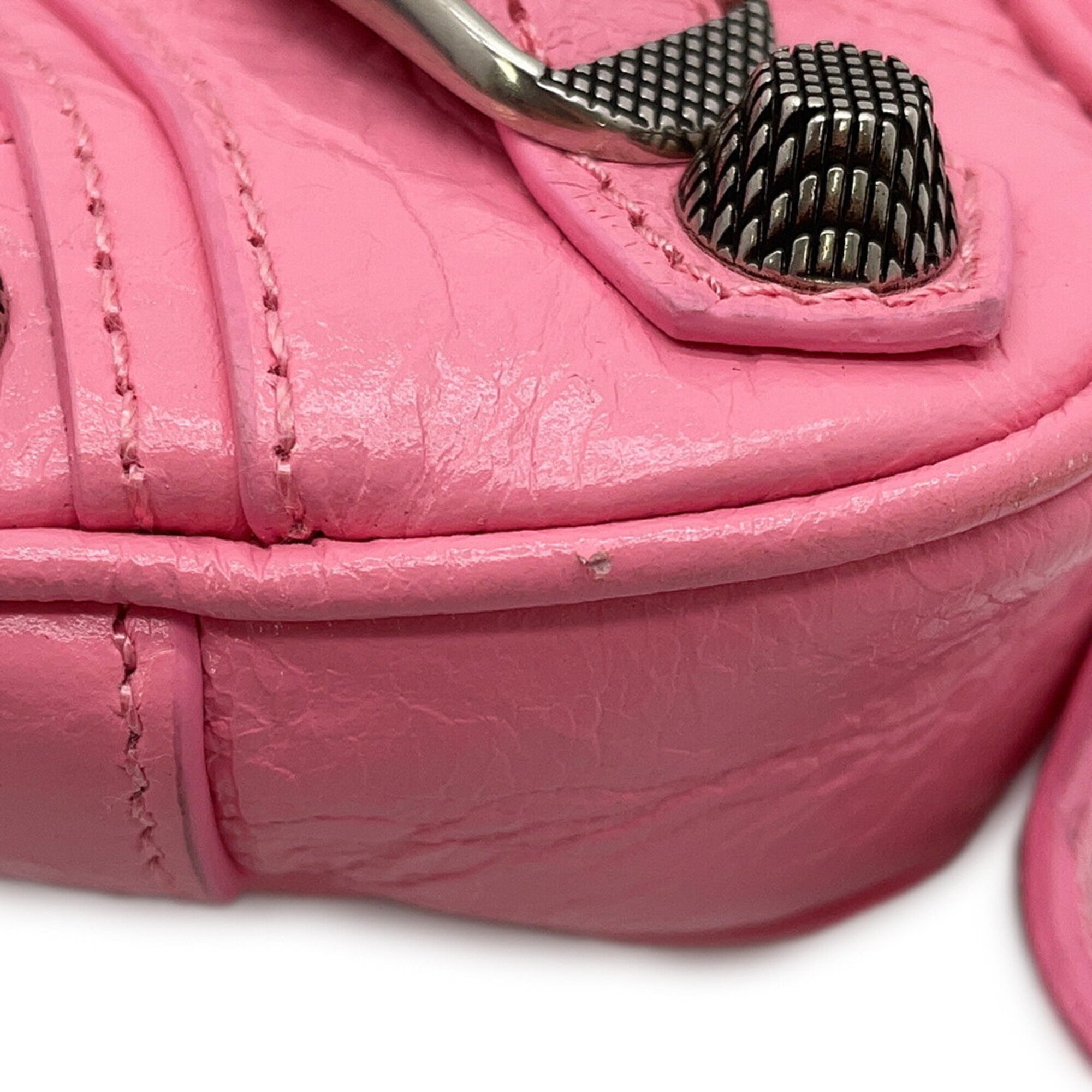 Balenciaga Pink Leather Handbag Shoulder
