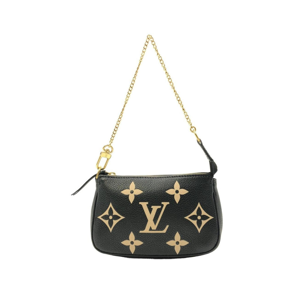 Louis Vuitton Beige Black Leather Pochette