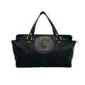 Gucci Black Leather Boston Bag Handbag Tote Bag (Pre-Owned)