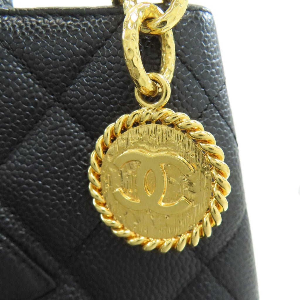 Chanel Black Leather Tote Bag