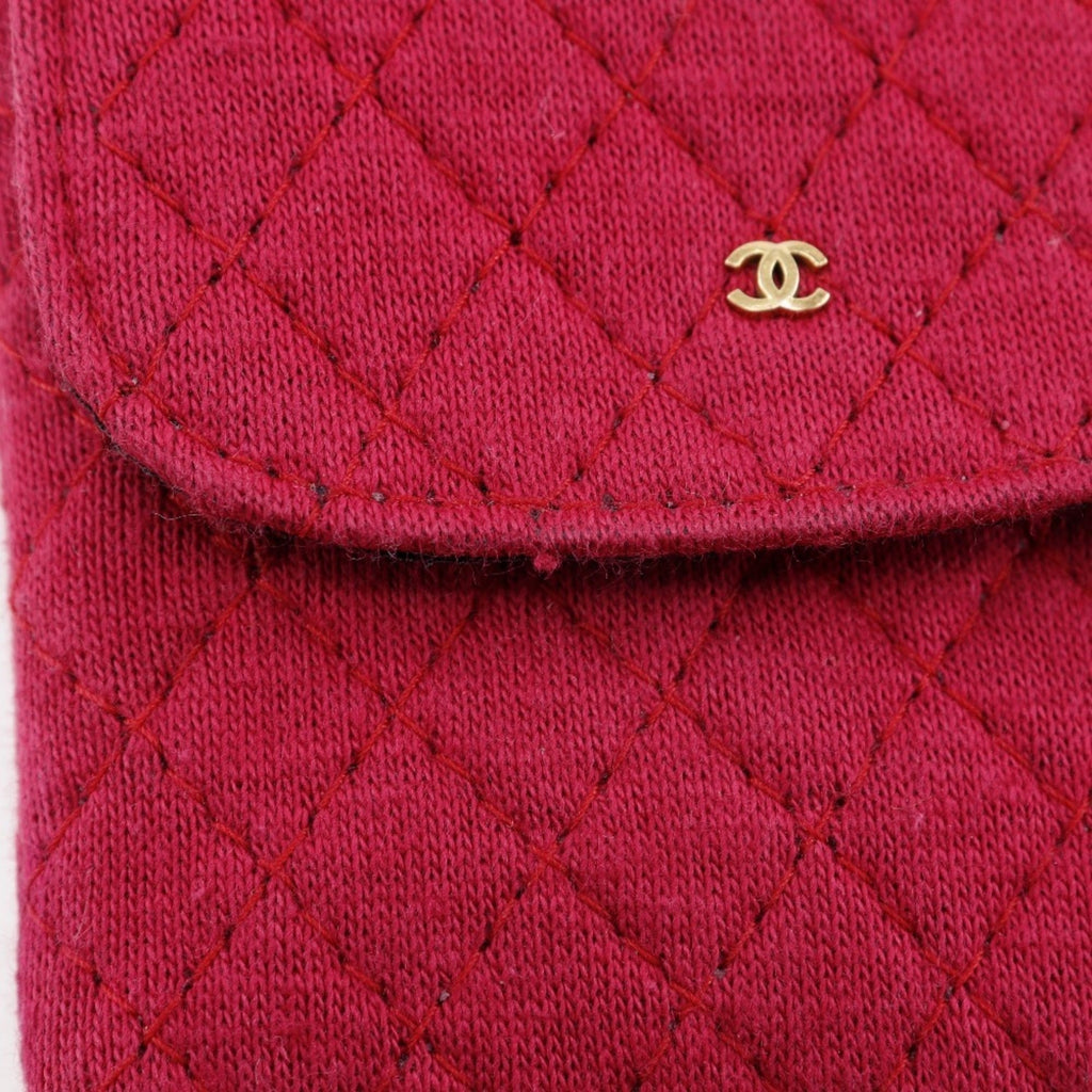 Chanel Pink Cotton Pouch Shoulder Bag