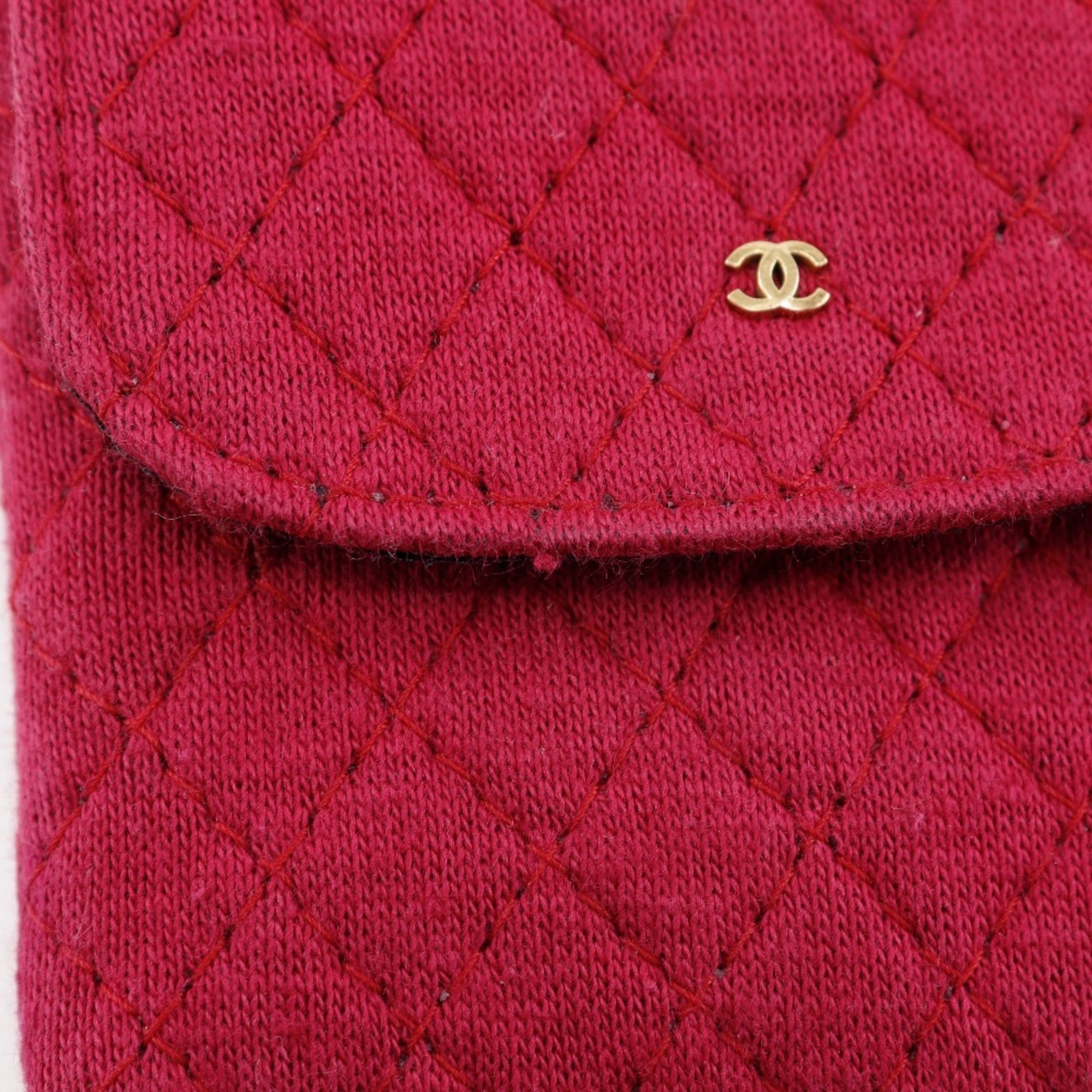 Chanel Pink Cotton Pouch Shoulder Bag