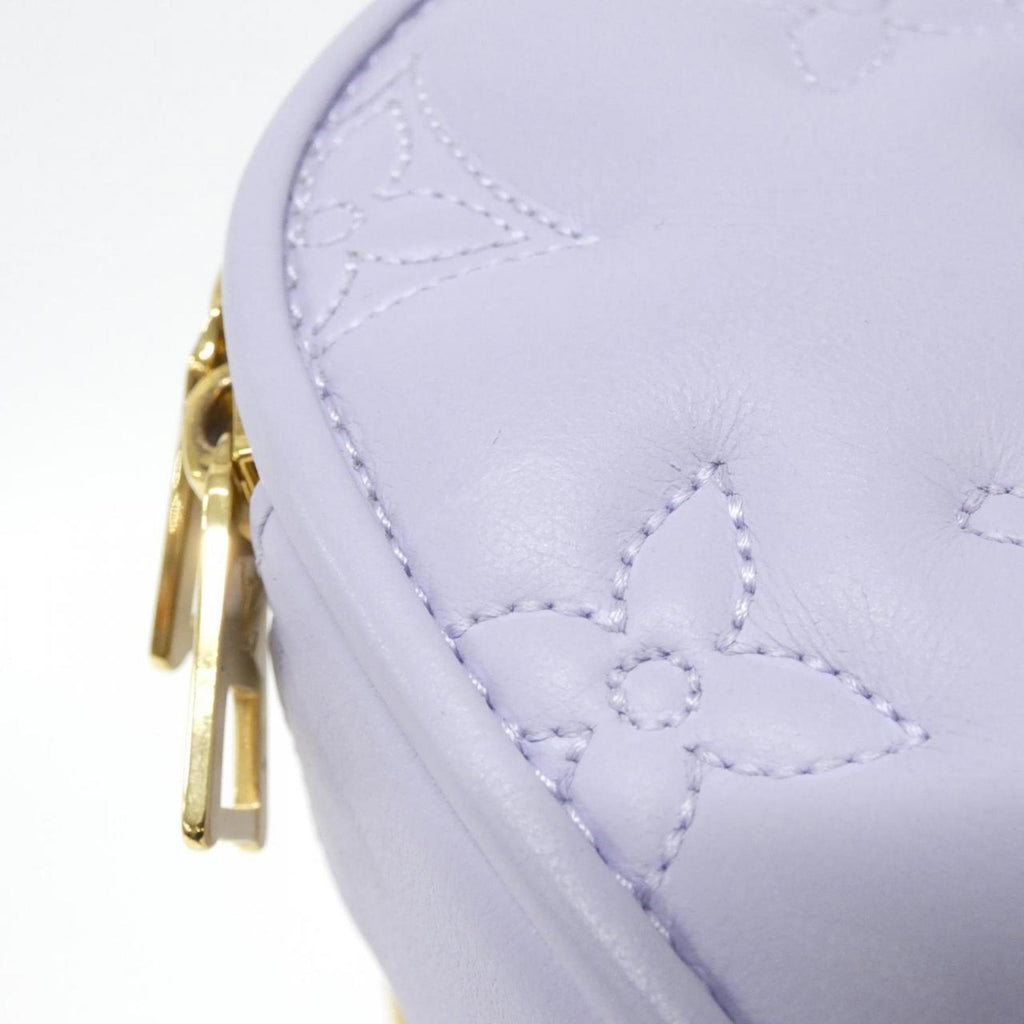 Louis Vuitton Purple Leather Pouch Shoulder Bag
