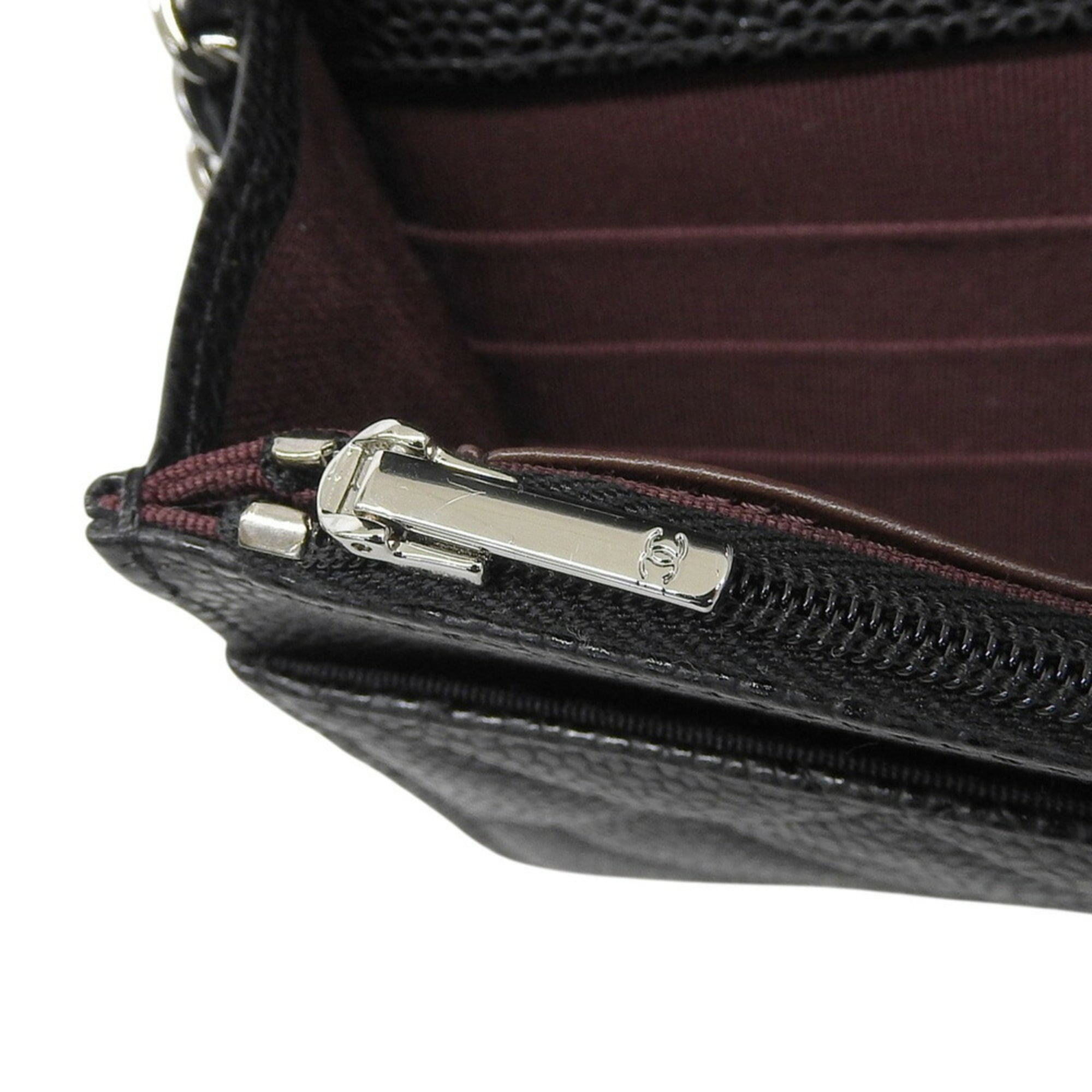 Chanel Black Grained Calfskin Shoulder Bag