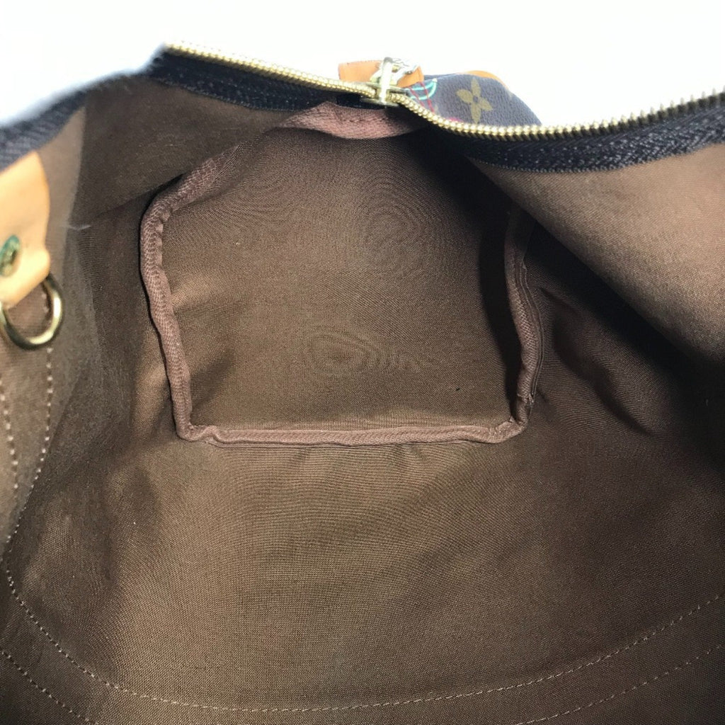 Louis Vuitton Brown Red Color Monogram Cherry Blossom Canvas Boston Bag